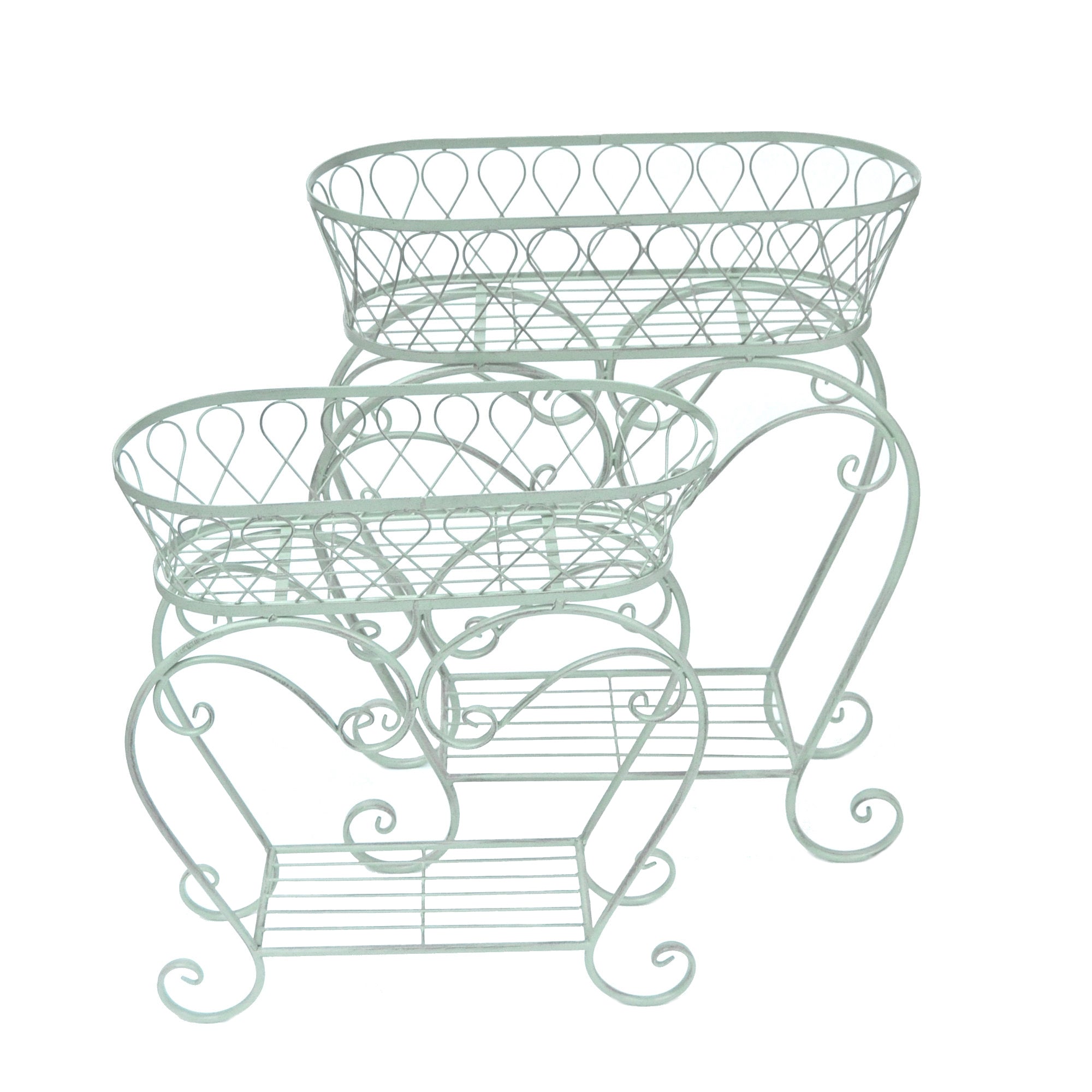 Wire Planter with Stand | Set of 2 | Green
