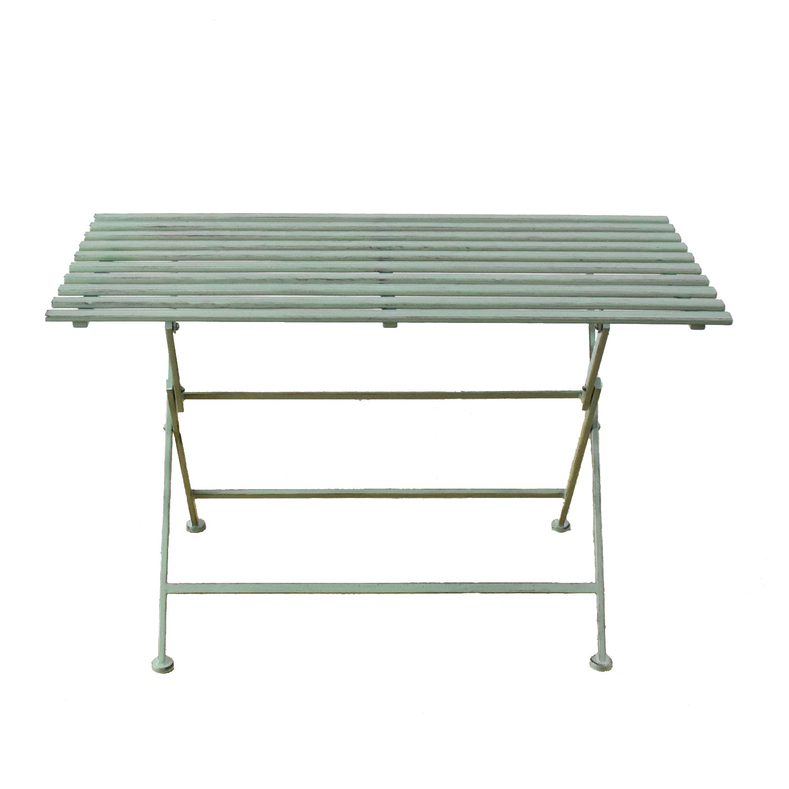 Slatted Garden Table | Sage Green | Folding
