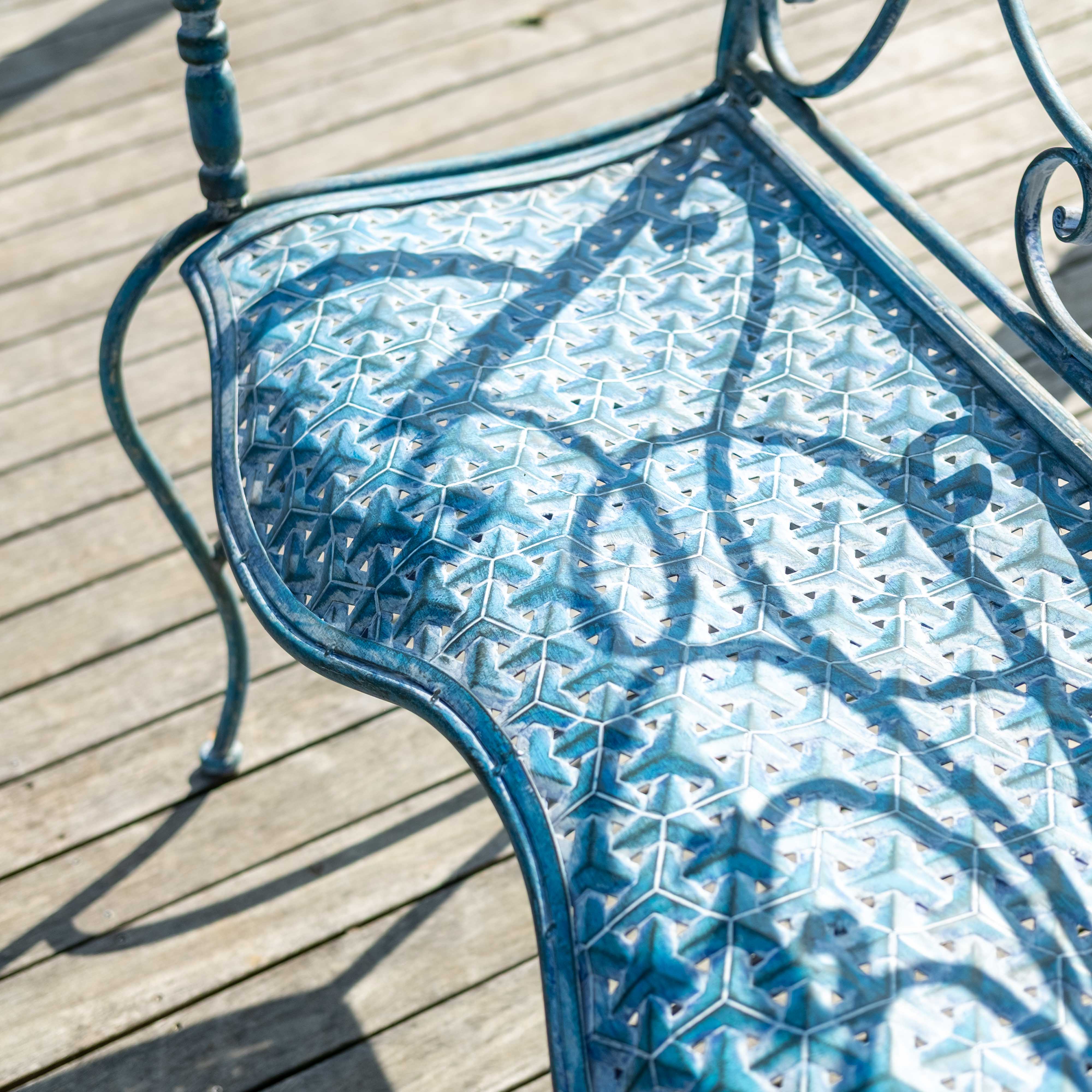 OCTOPUS BENCH | Metal Garden Bench | COSTAL BLUE
