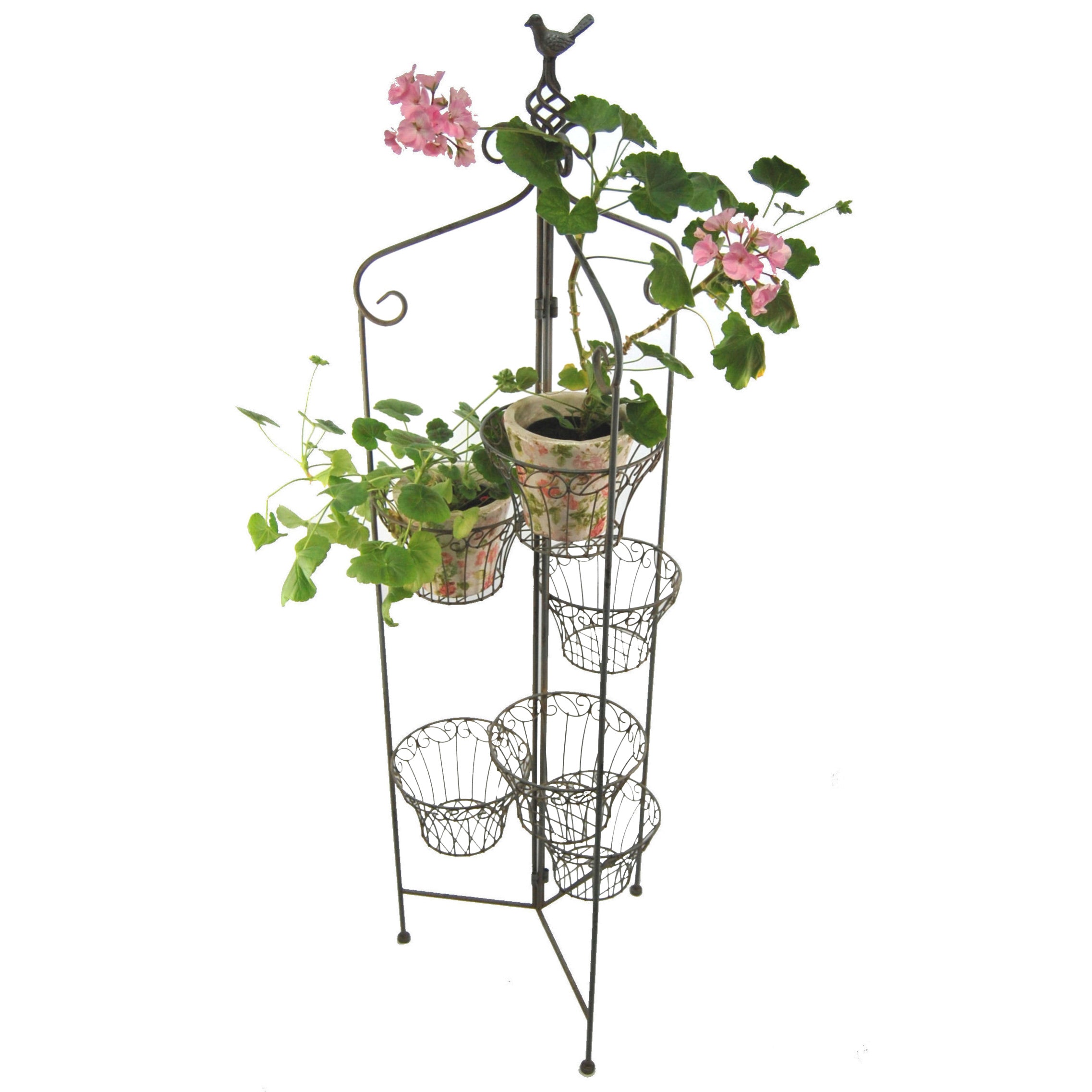 FOLDING Metal 6 POT HOLDER x 2 | Antique Blue