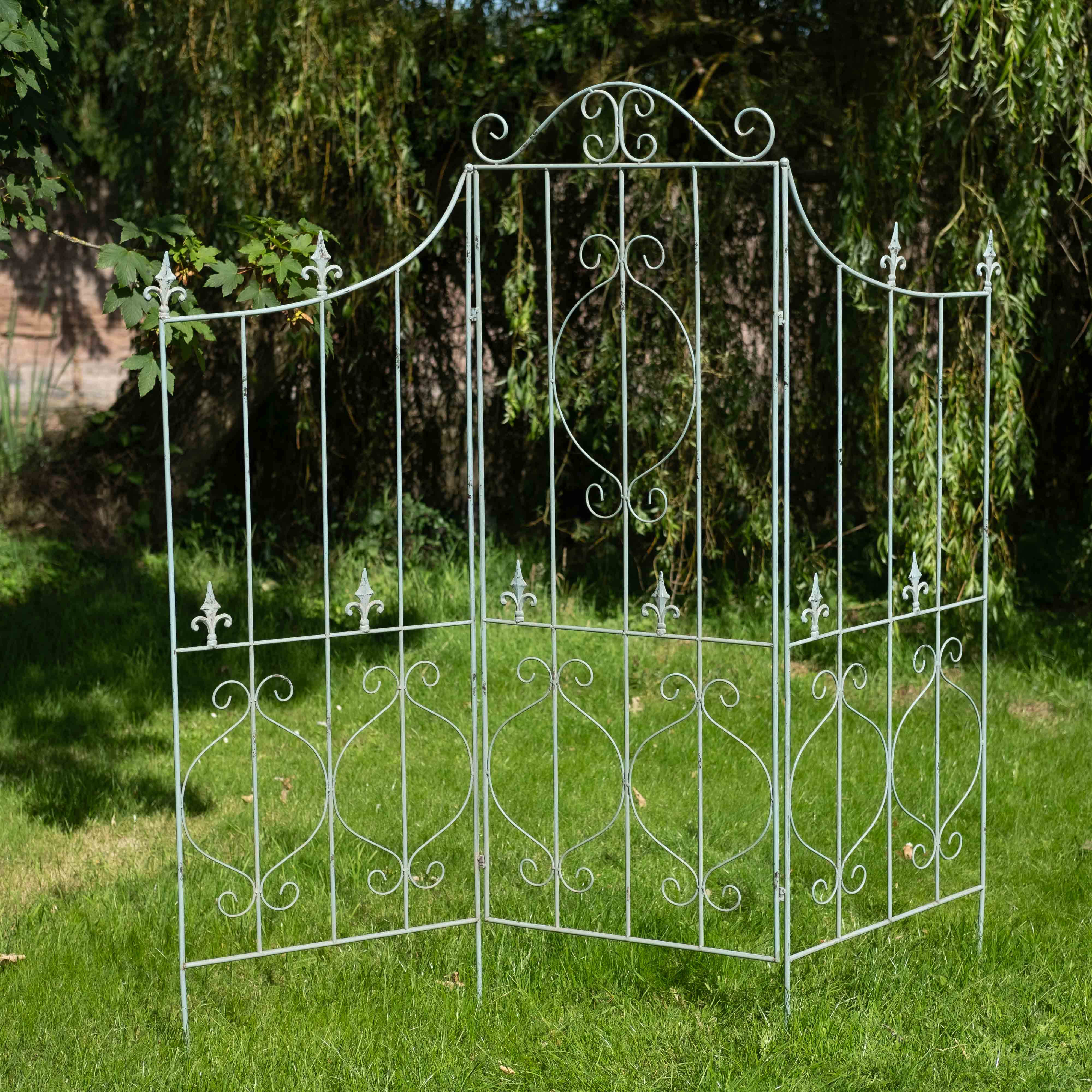 GUSTAV Metal FOLDING SCREEN | Antique Blue