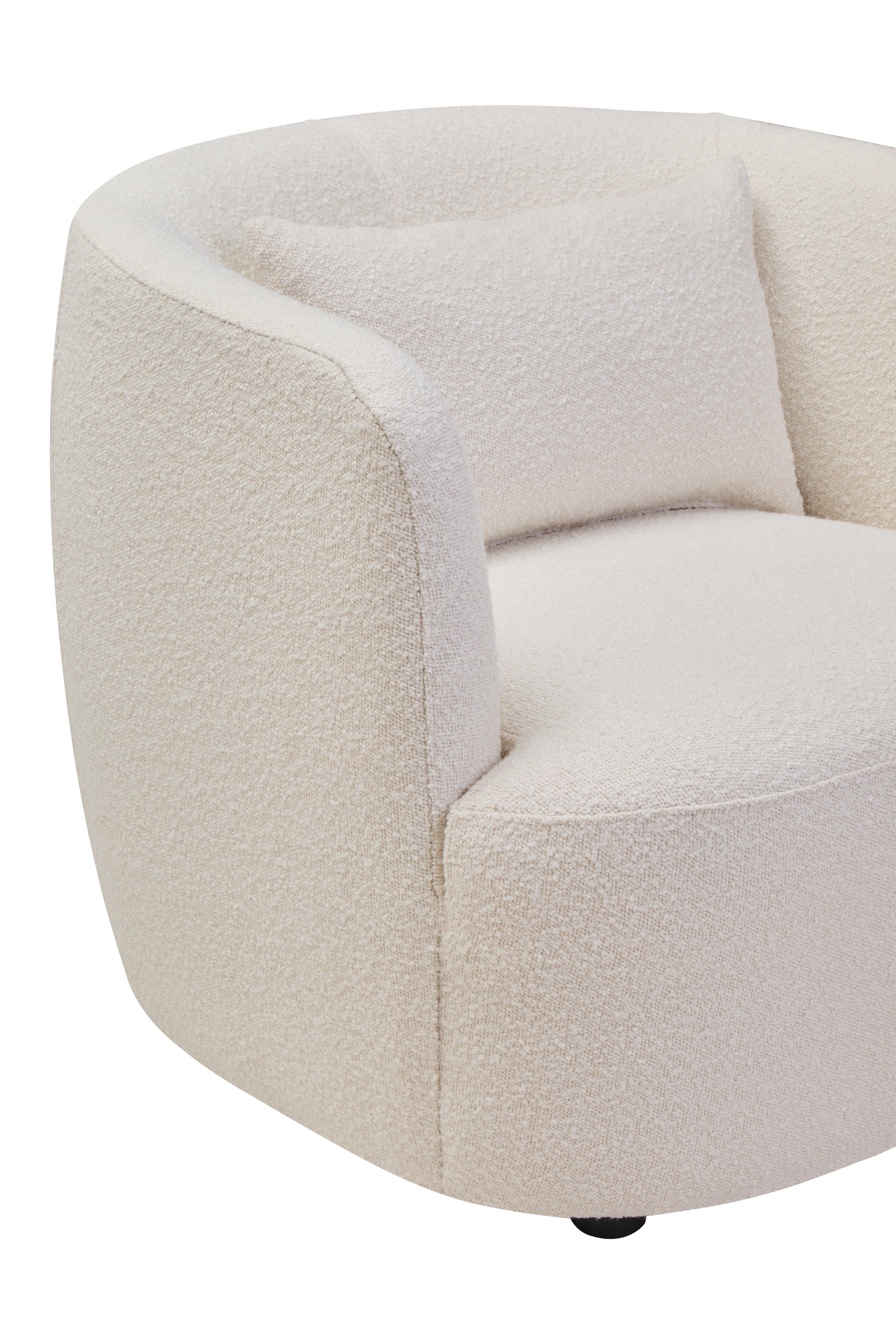 Brugara Textured Cream Curved Chair