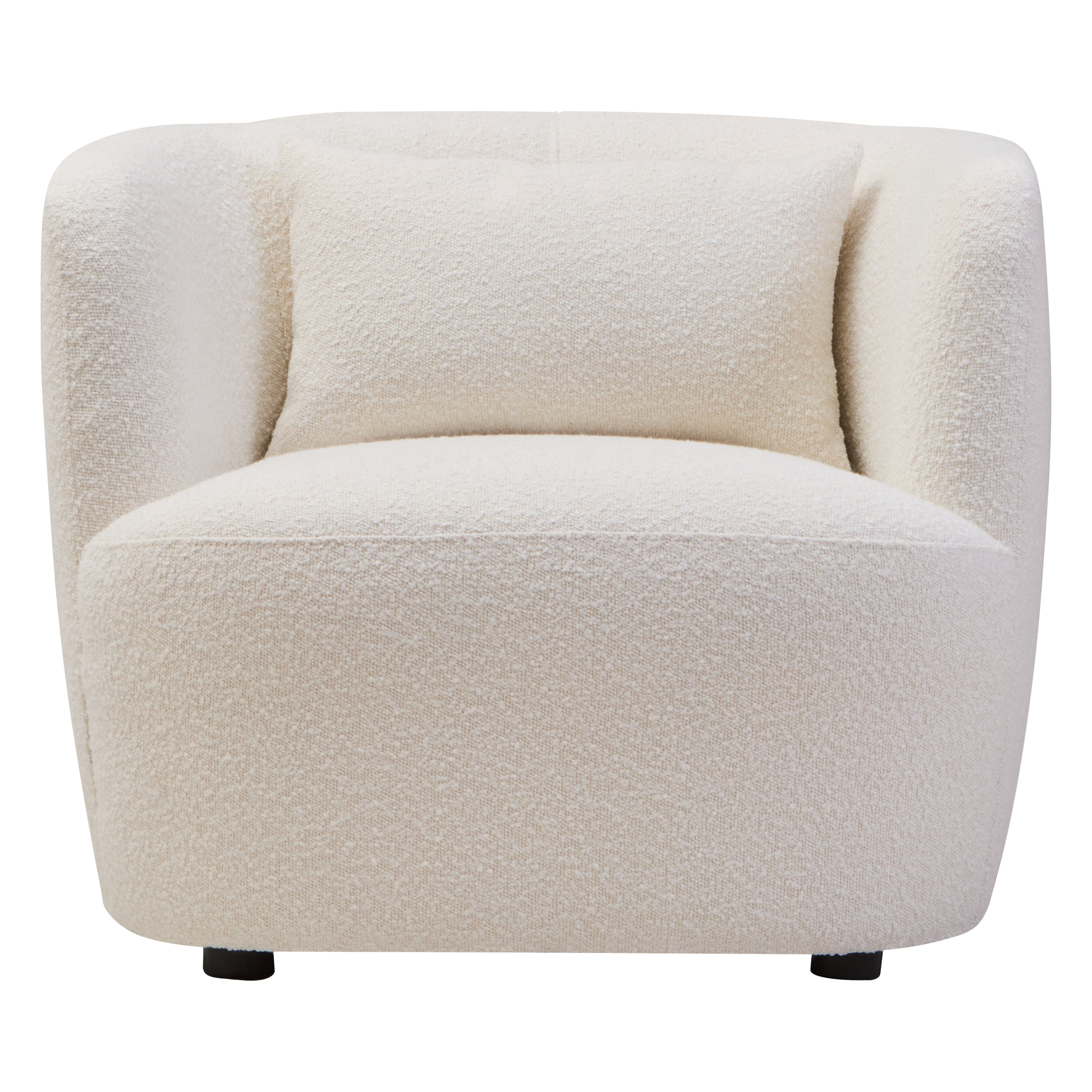 Brugara Textured Cream Curved Chair