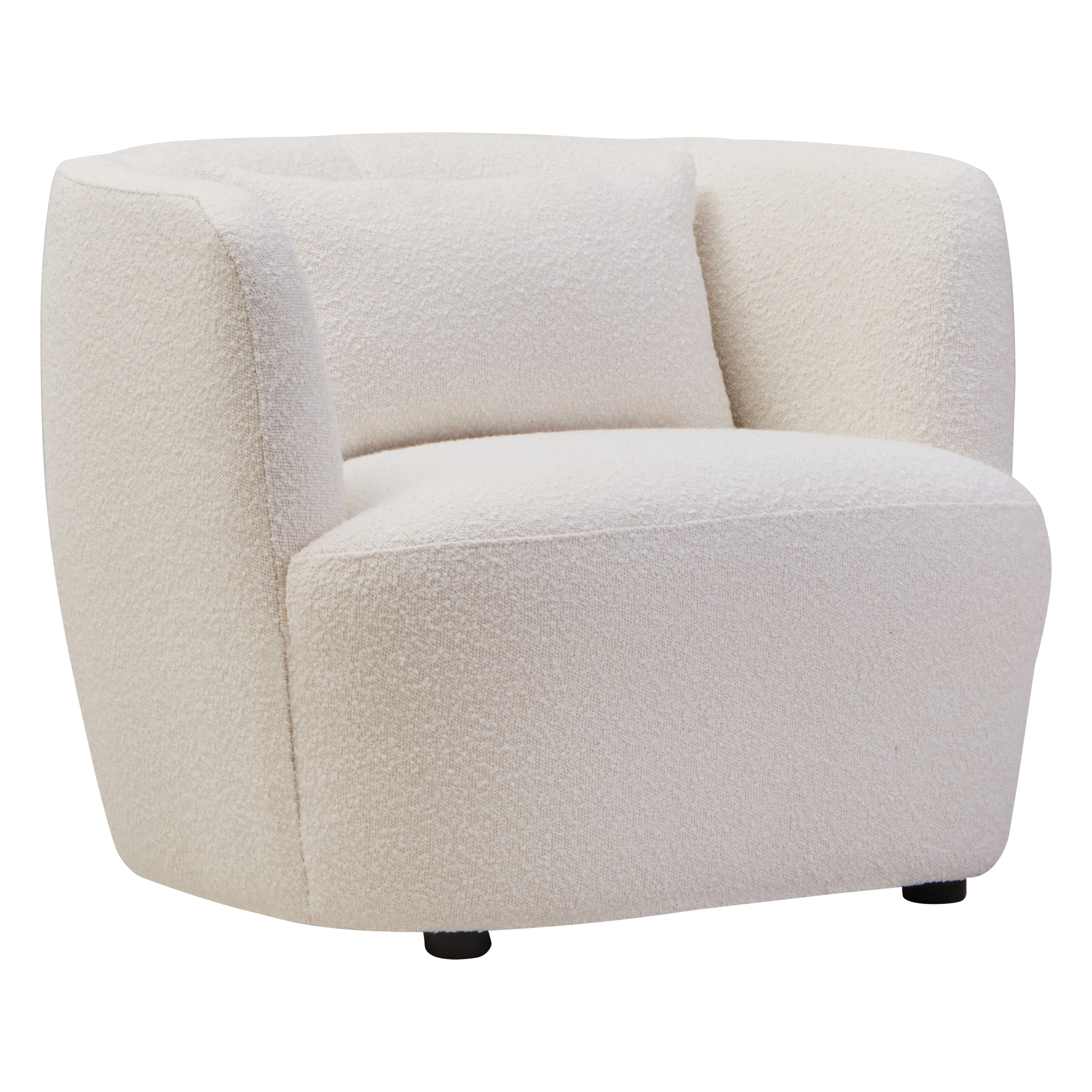 Brugara Textured Cream Curved Chair