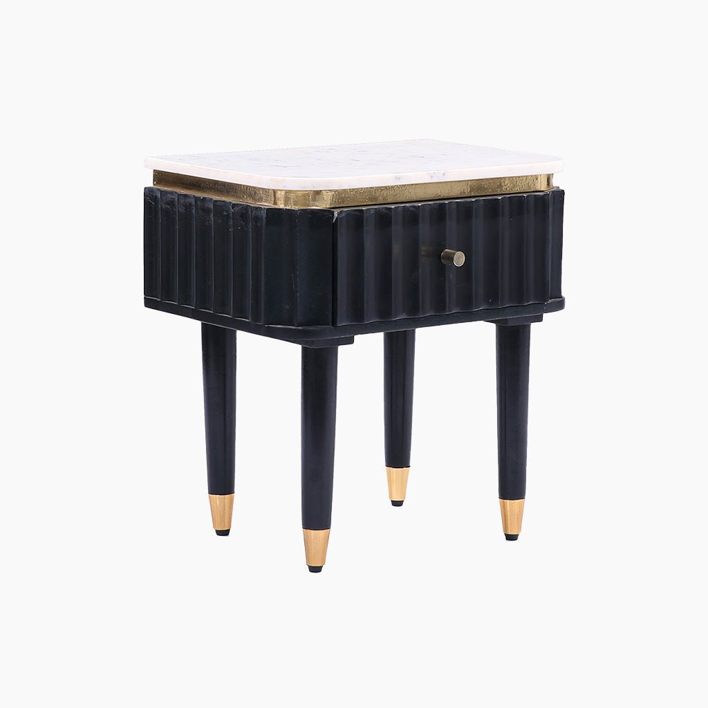 Aida Sleek Marble Top Side Table - OPULENT Co