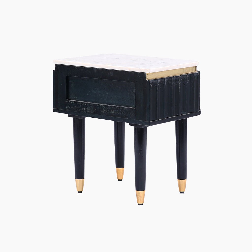 Aida Sleek Marble Top Side Table - OPULENT Co