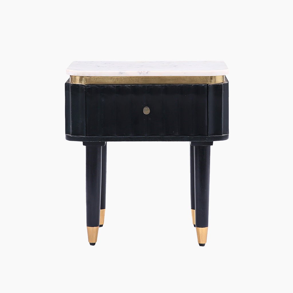 Aida Sleek Marble Top Side Table - OPULENT Co