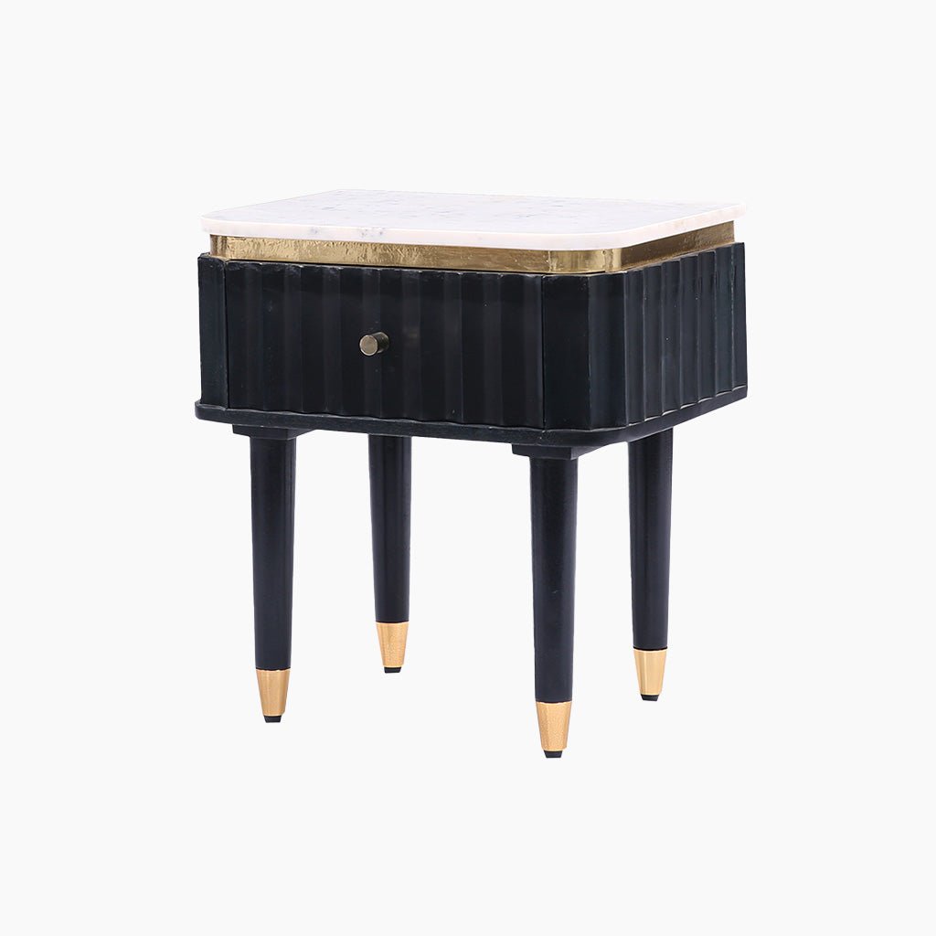 Aida Sleek Marble Top Side Table - OPULENT Co