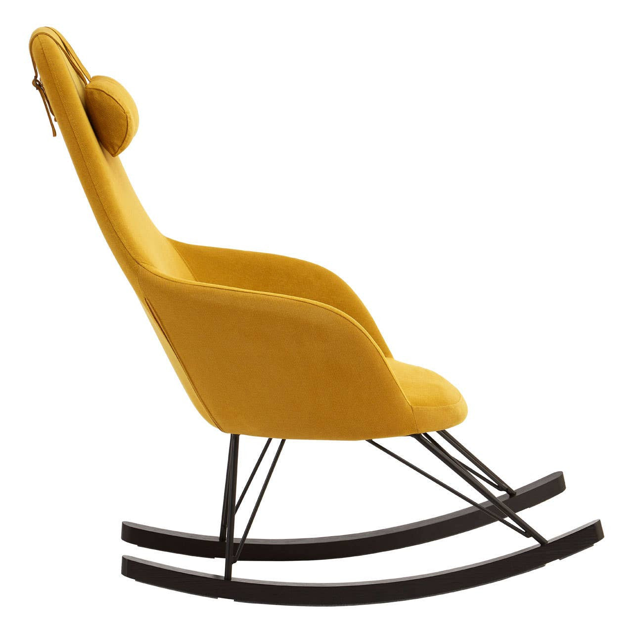 Erritso Yellow Rocking Chair High Back