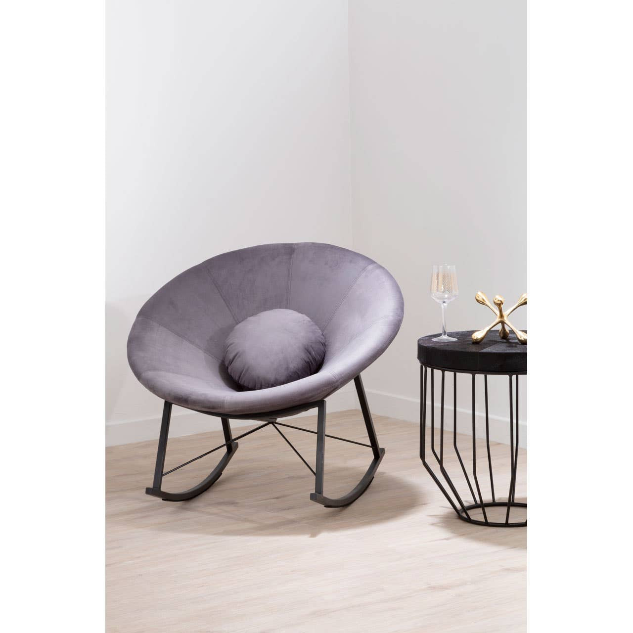 Circarto Grey Conic Rocking Chair
