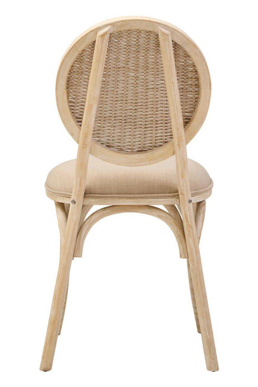 Nino White Wash Elm Wood Dining Chair