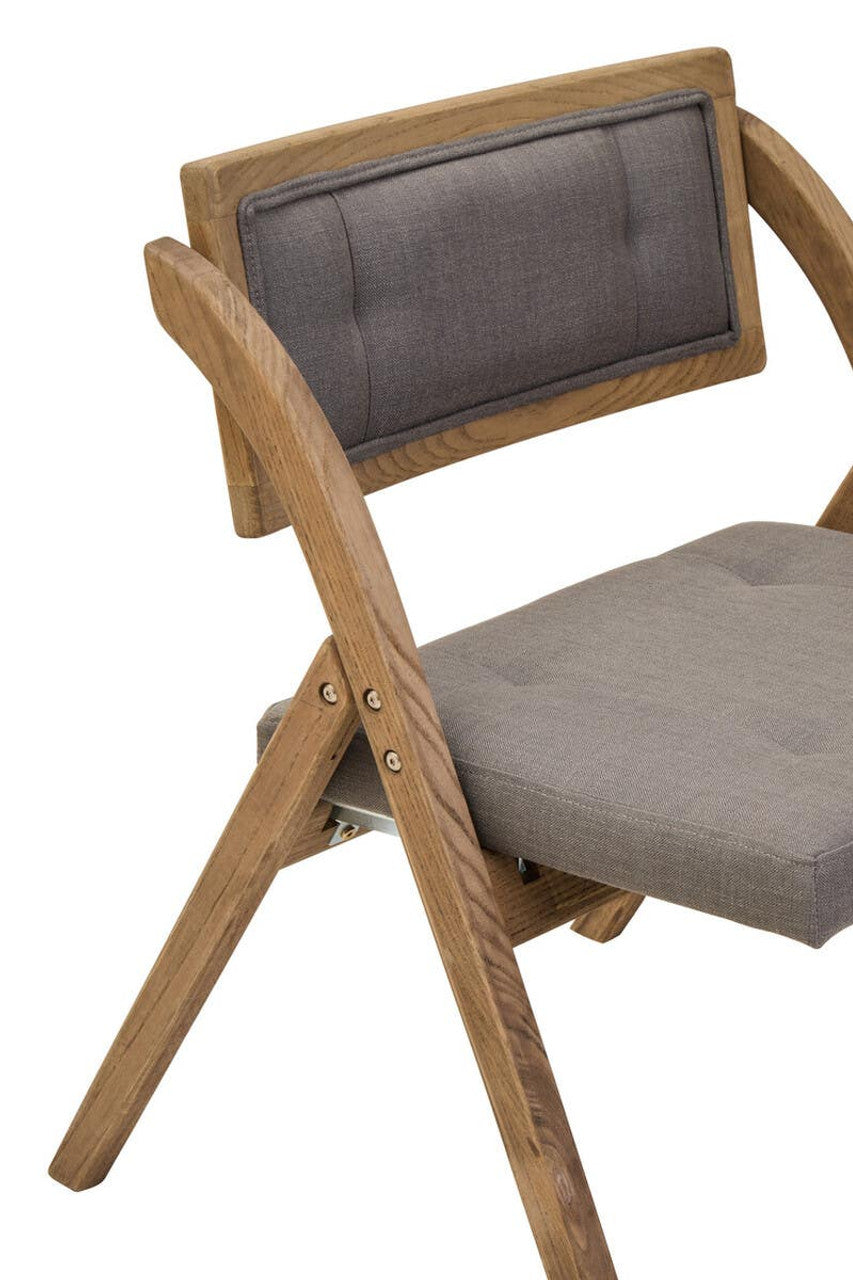 Nino Grey Wash Elm Wood Folding Chair