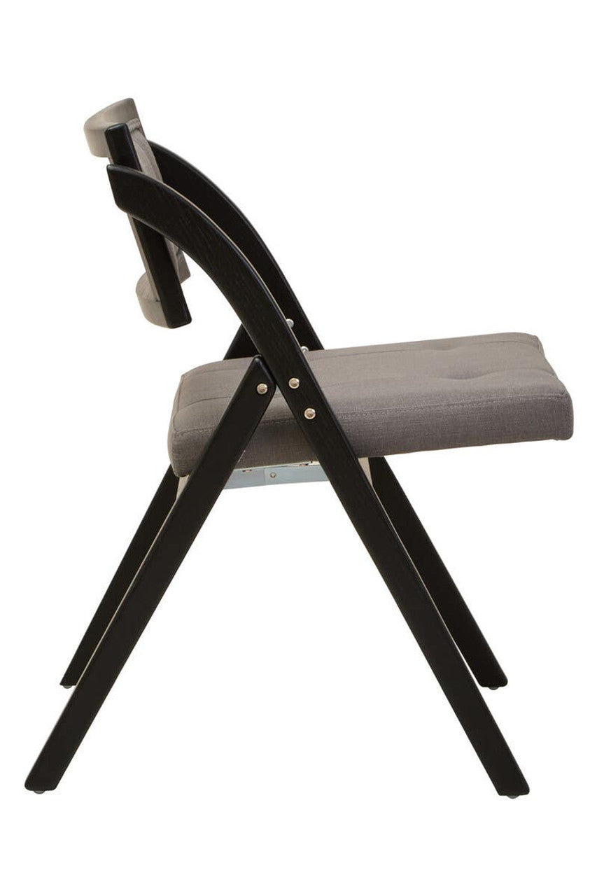 Nino Grey and Black Elm Wood Folding Chair