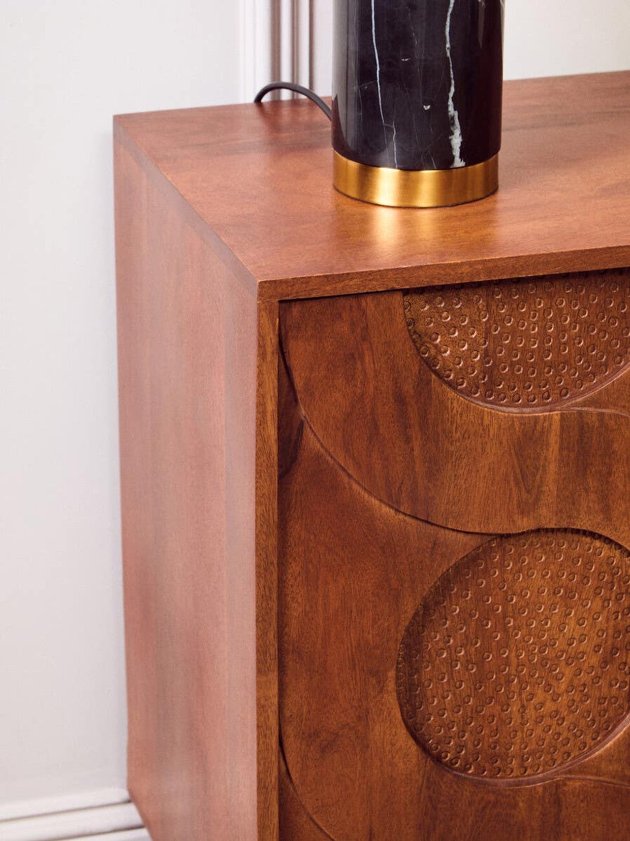 Silvara Four Door Mango Wood Hammered Sideboard