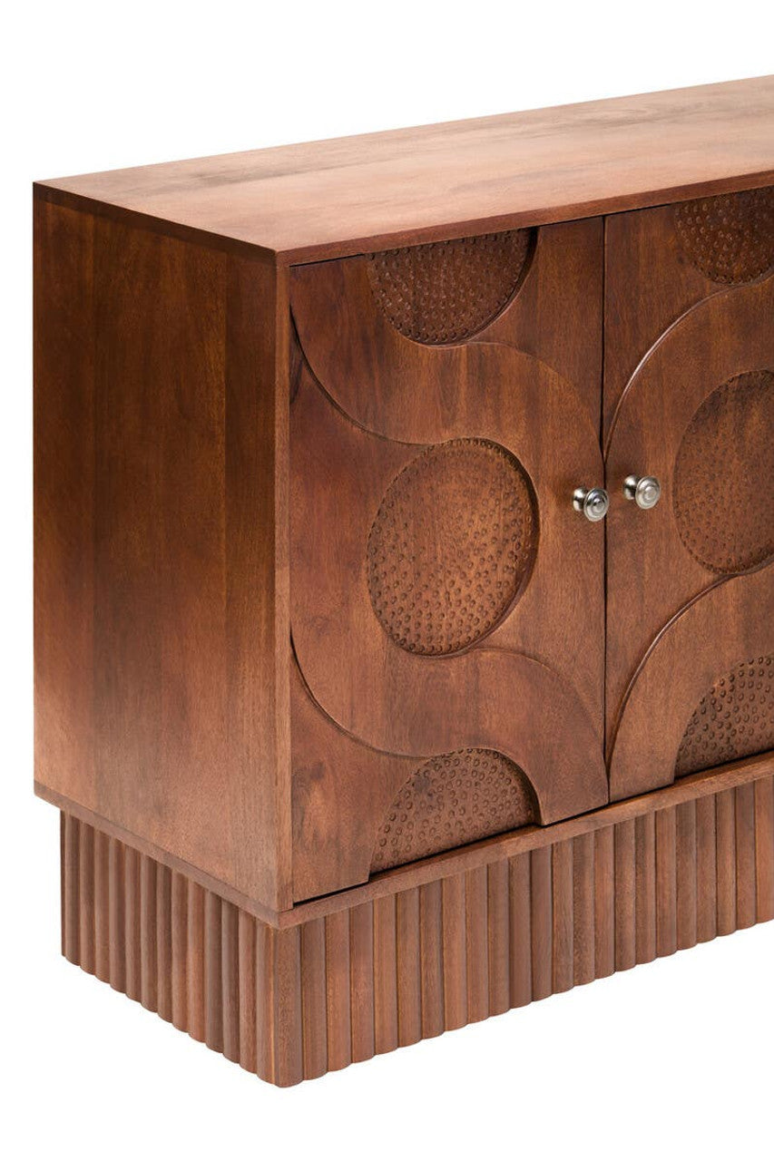 Silvara Four Door Mango Wood Hammered Sideboard