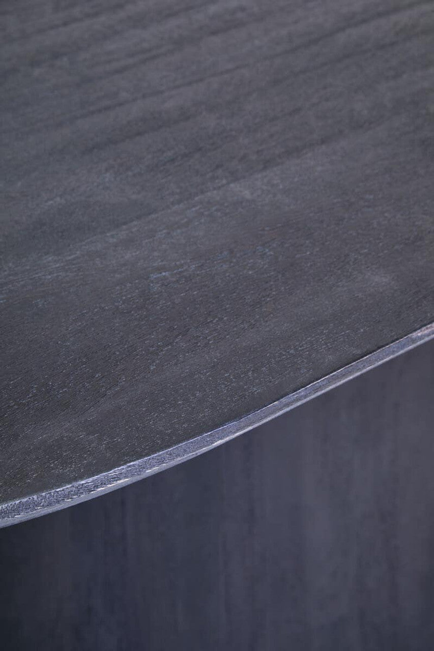 Korvella Black Mango Wood Oval Dining Table