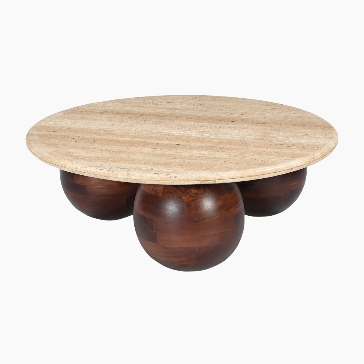 Chloe Travertine Top Coffee Table - OPULENT Co