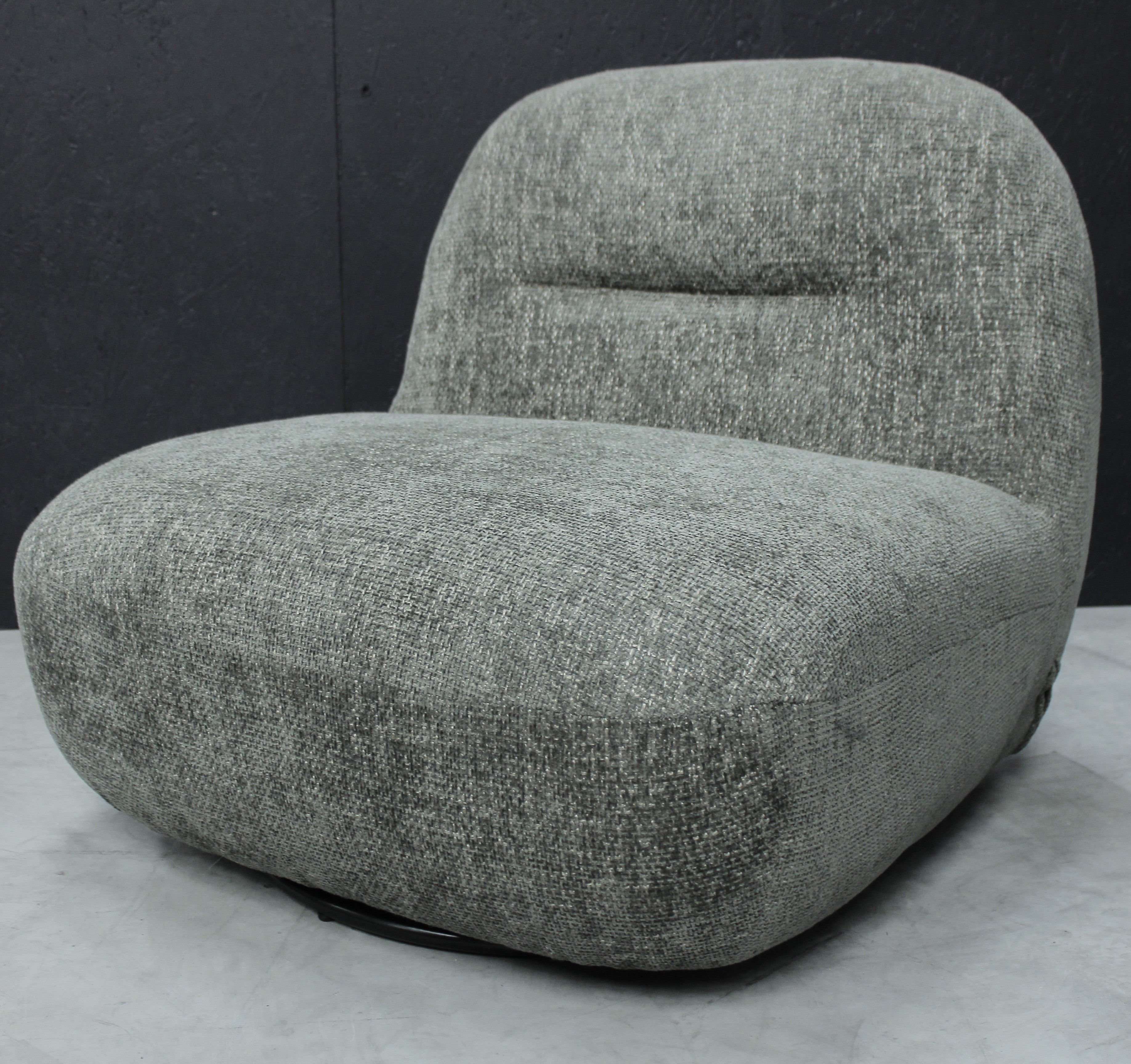 Sienna Oversized Swivel Chair in Boucle Olive