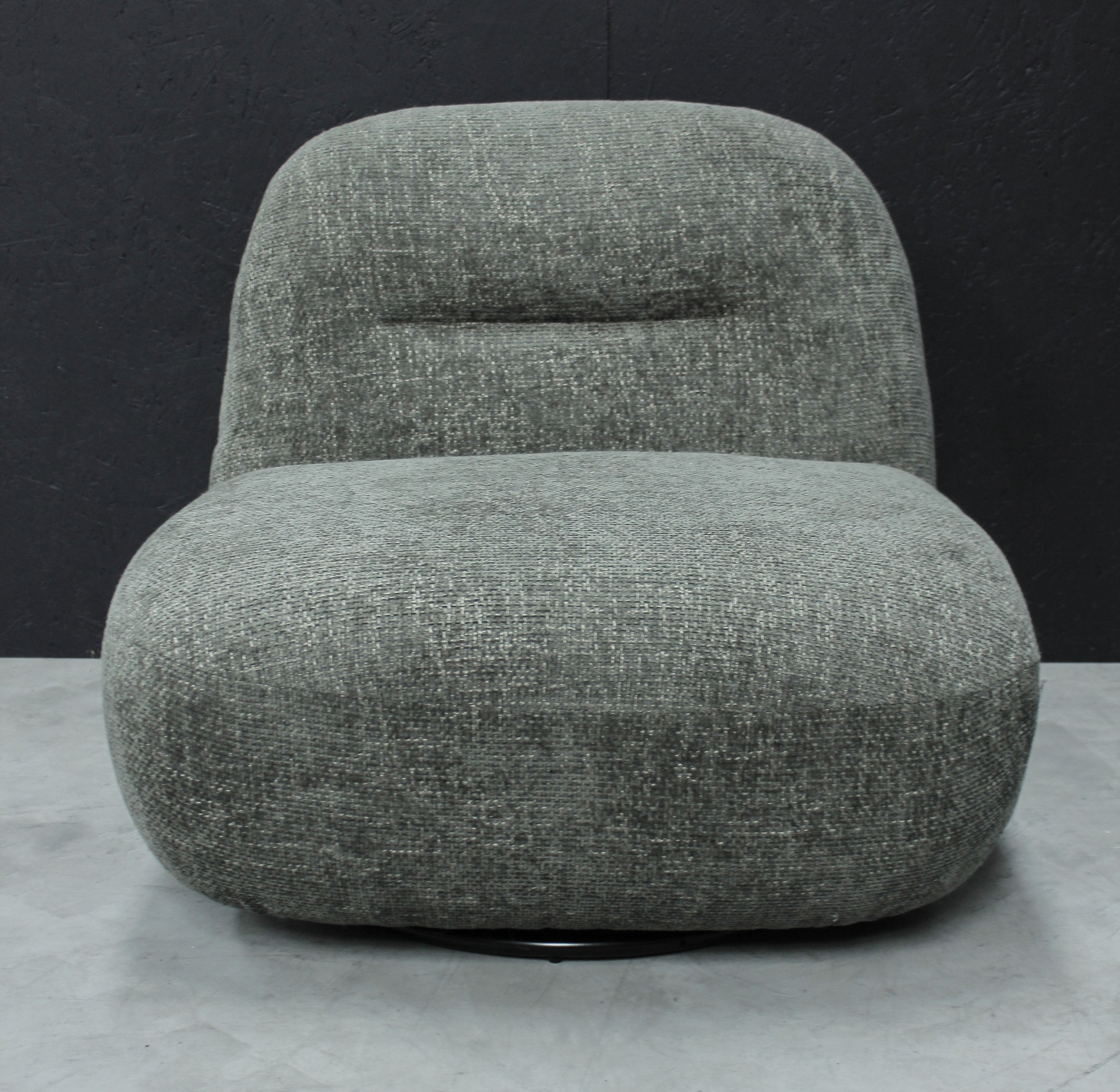 Sienna Oversized Swivel Chair in Boucle Olive