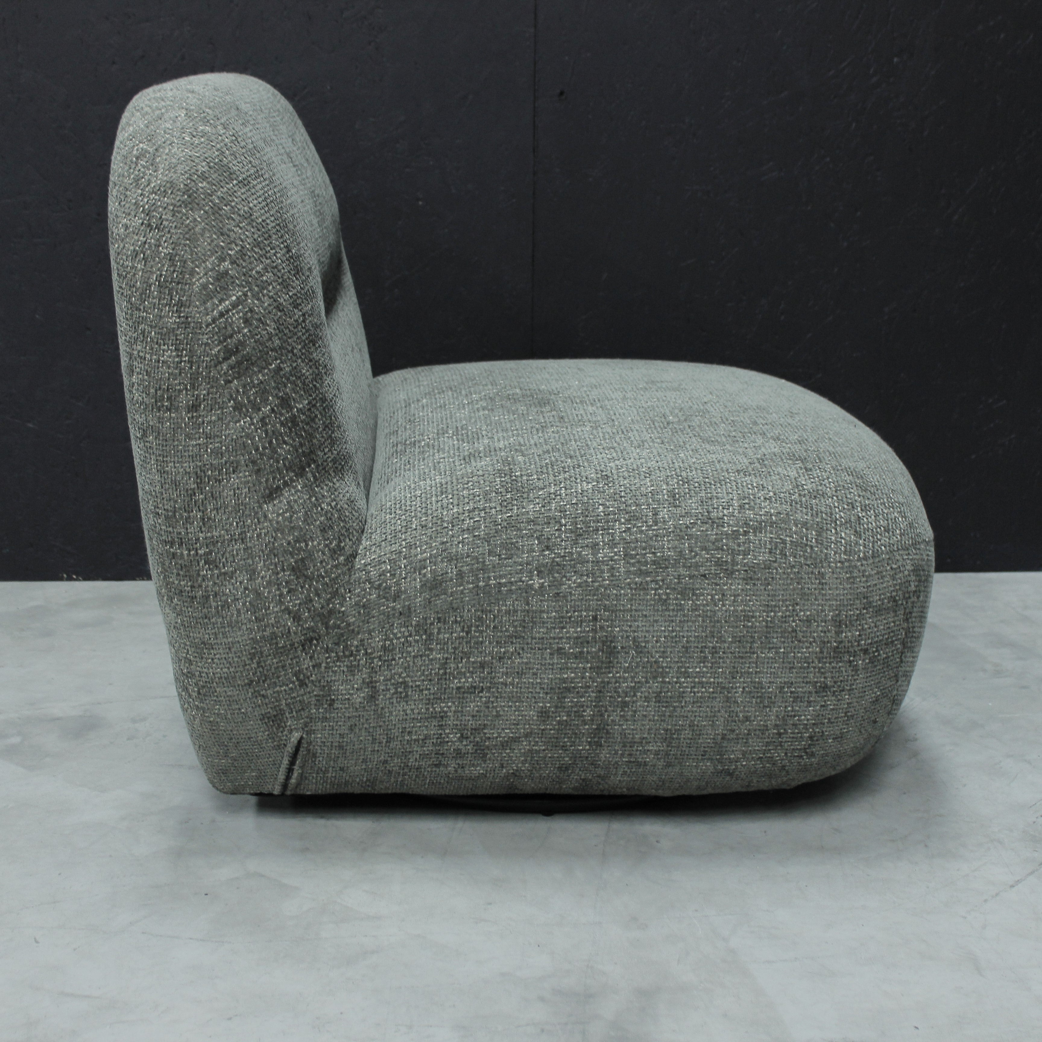 Sienna Oversized Swivel Chair in Boucle Olive