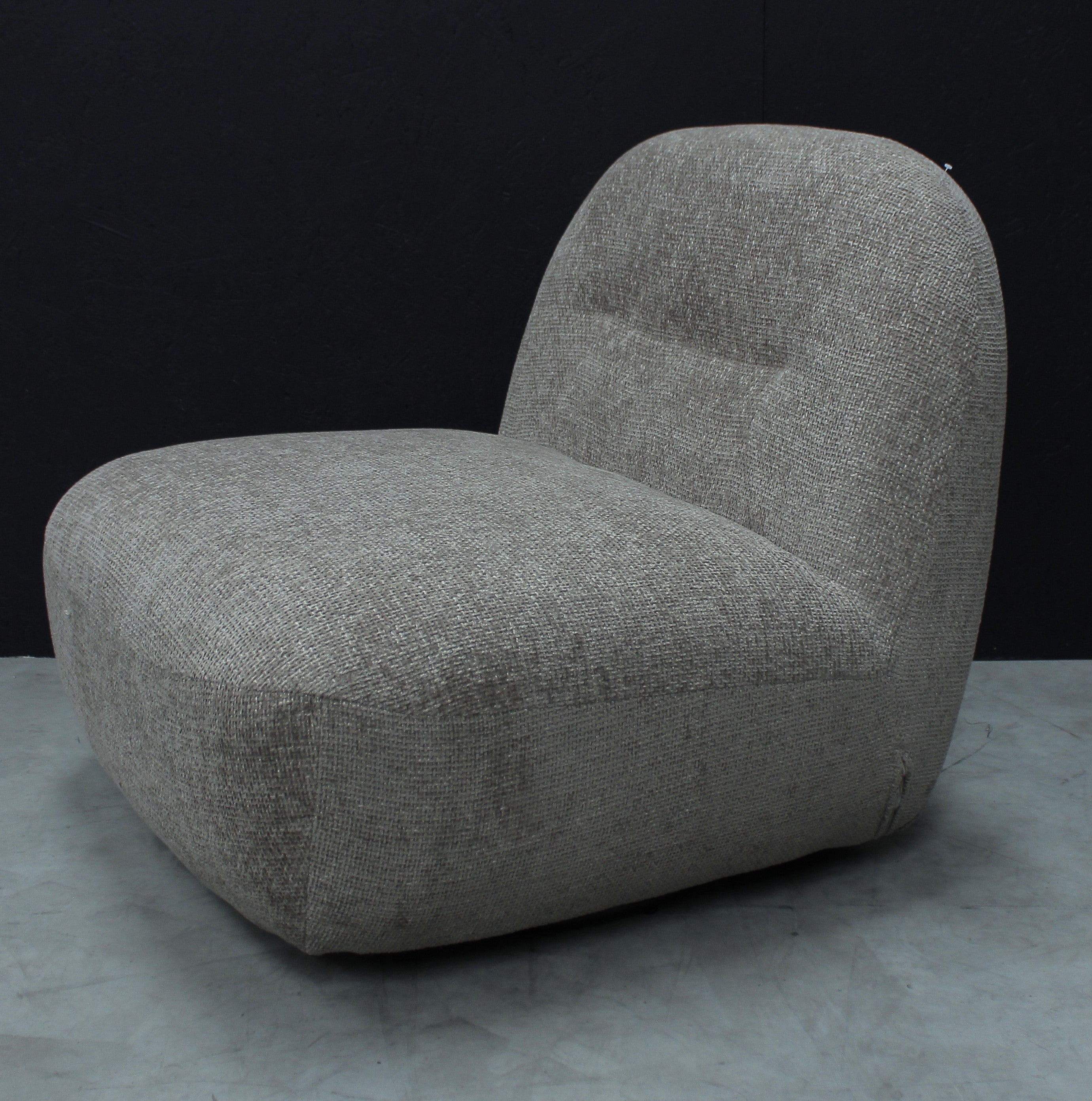Sienna Oversized Swivel Chair in Boucle Stone