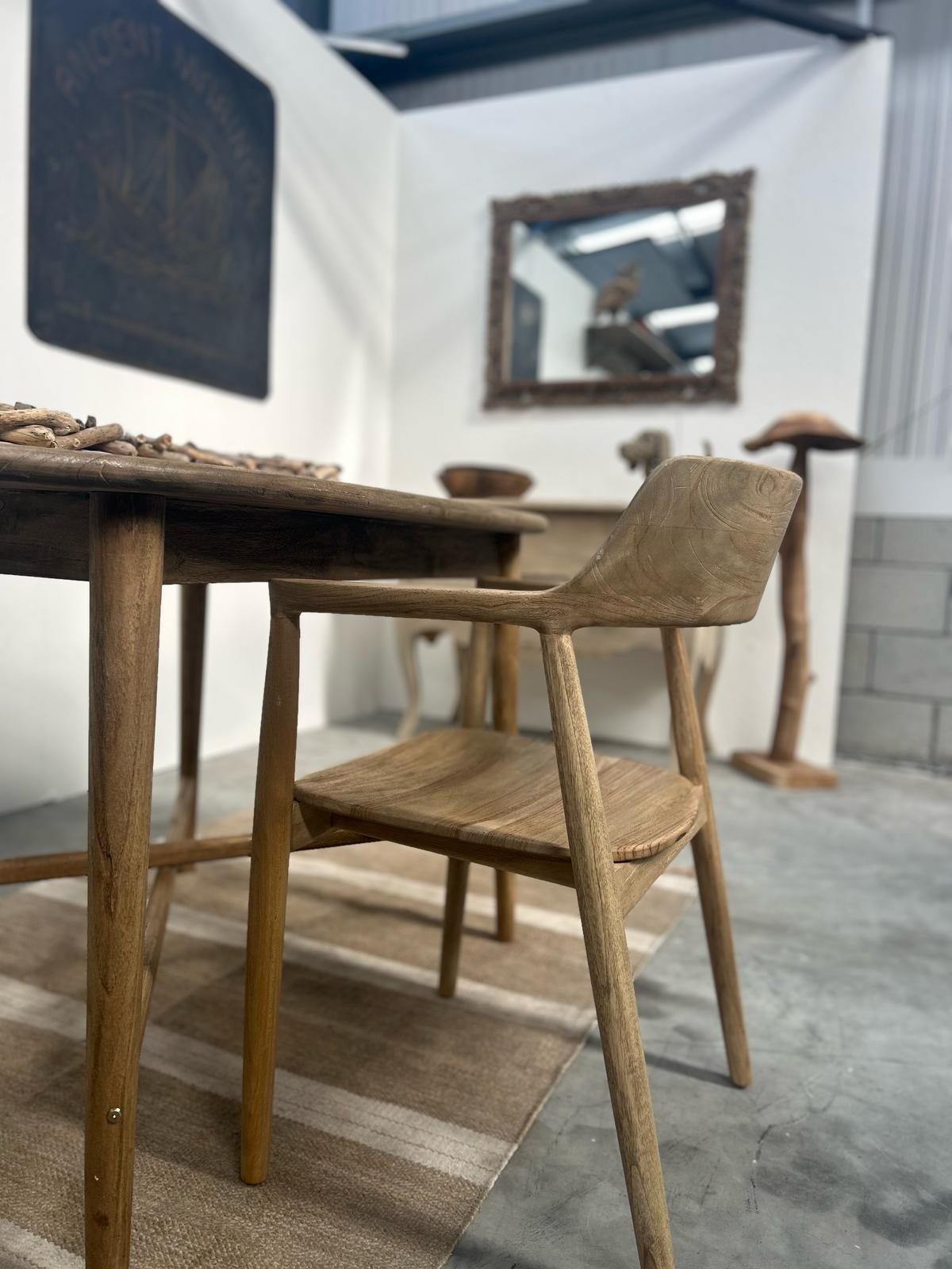 Shoreditch Dining Chair with Arms in Teak
