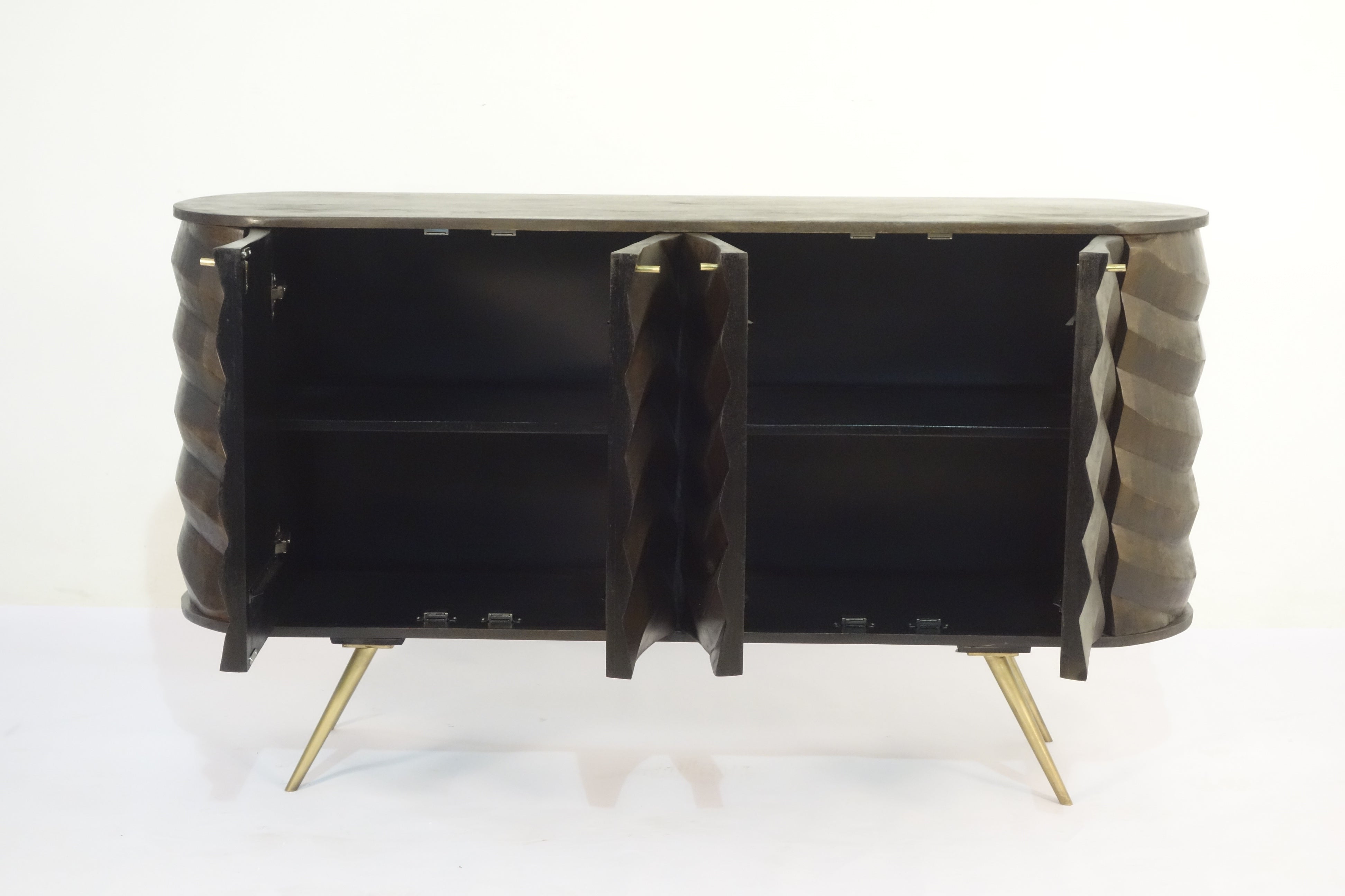 Wooden 4 Door Lehar Design Side Board