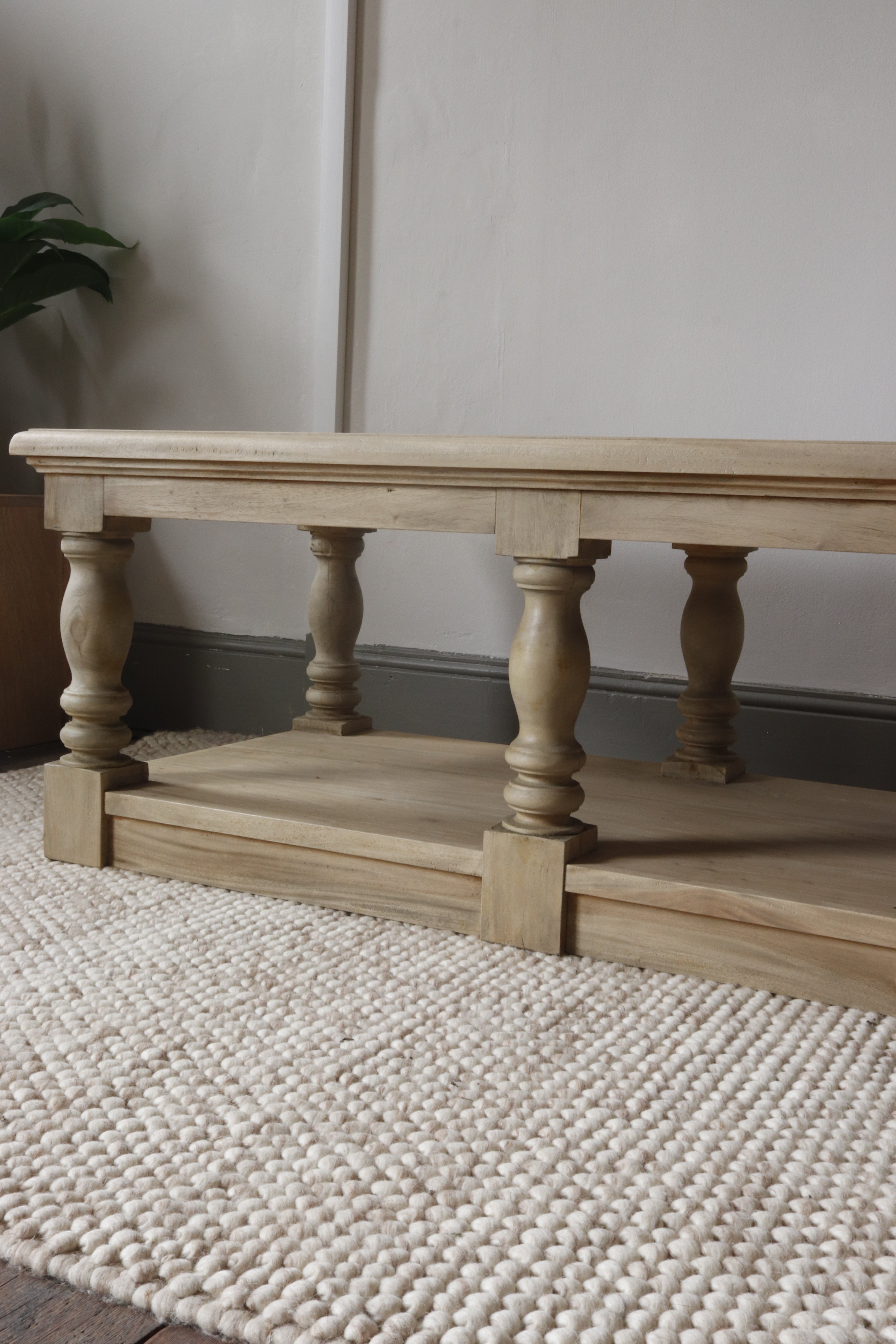 Vintage Coffee Table with Shelf | Solid Wood