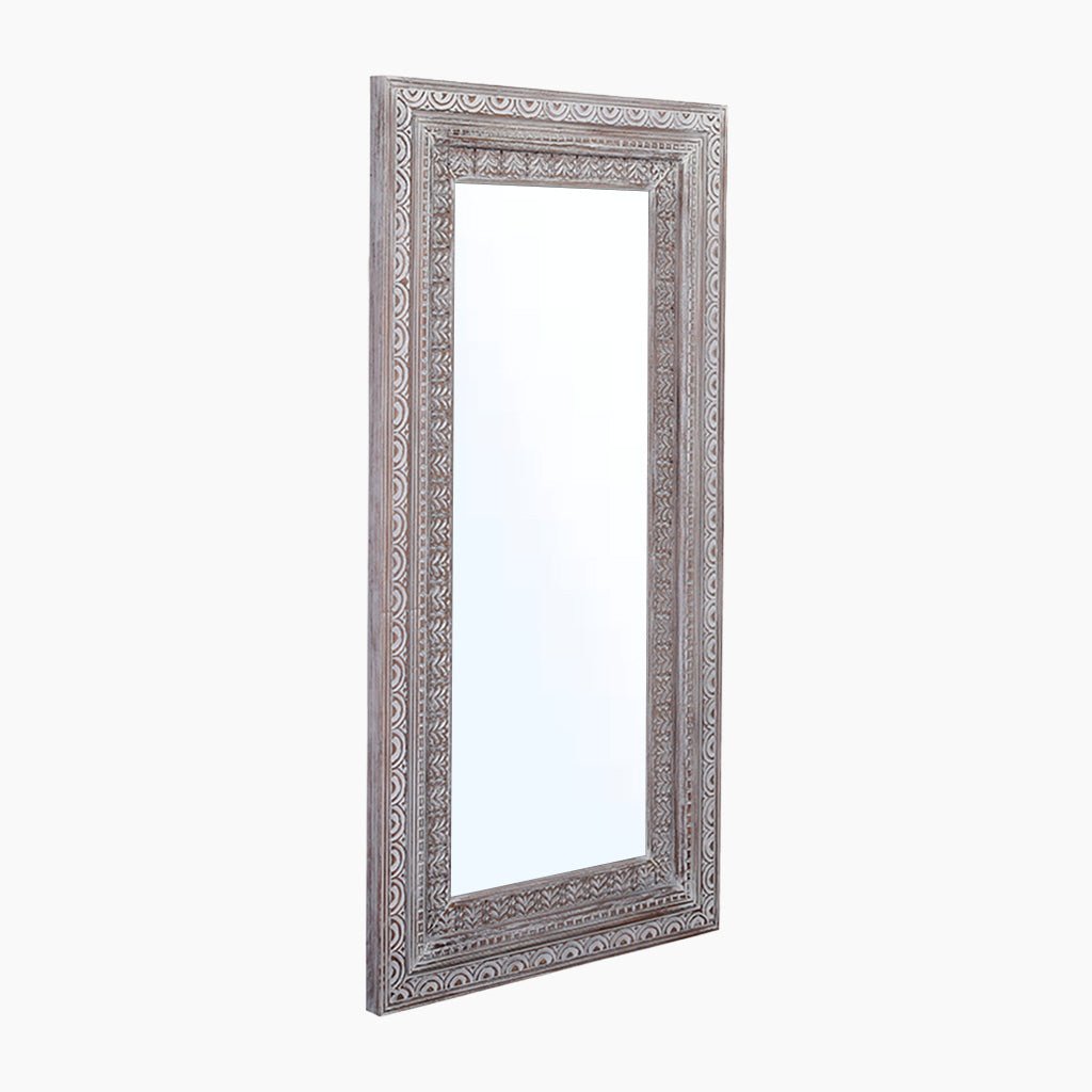 Naaz Carved Wooden Mirror - OPULENT Co
