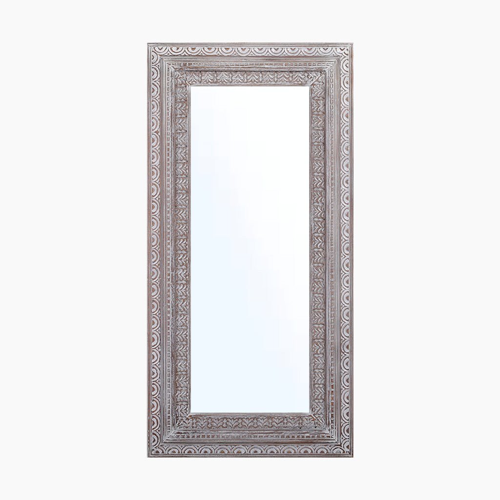 Naaz Carved Wooden Mirror - OPULENT Co