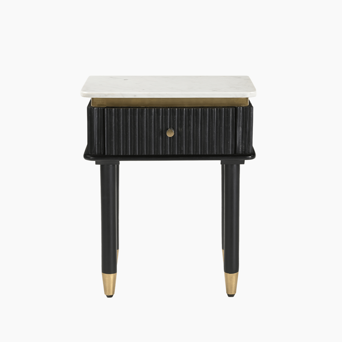 Aida Sleek Marble Top Side Table - OPULENT Co