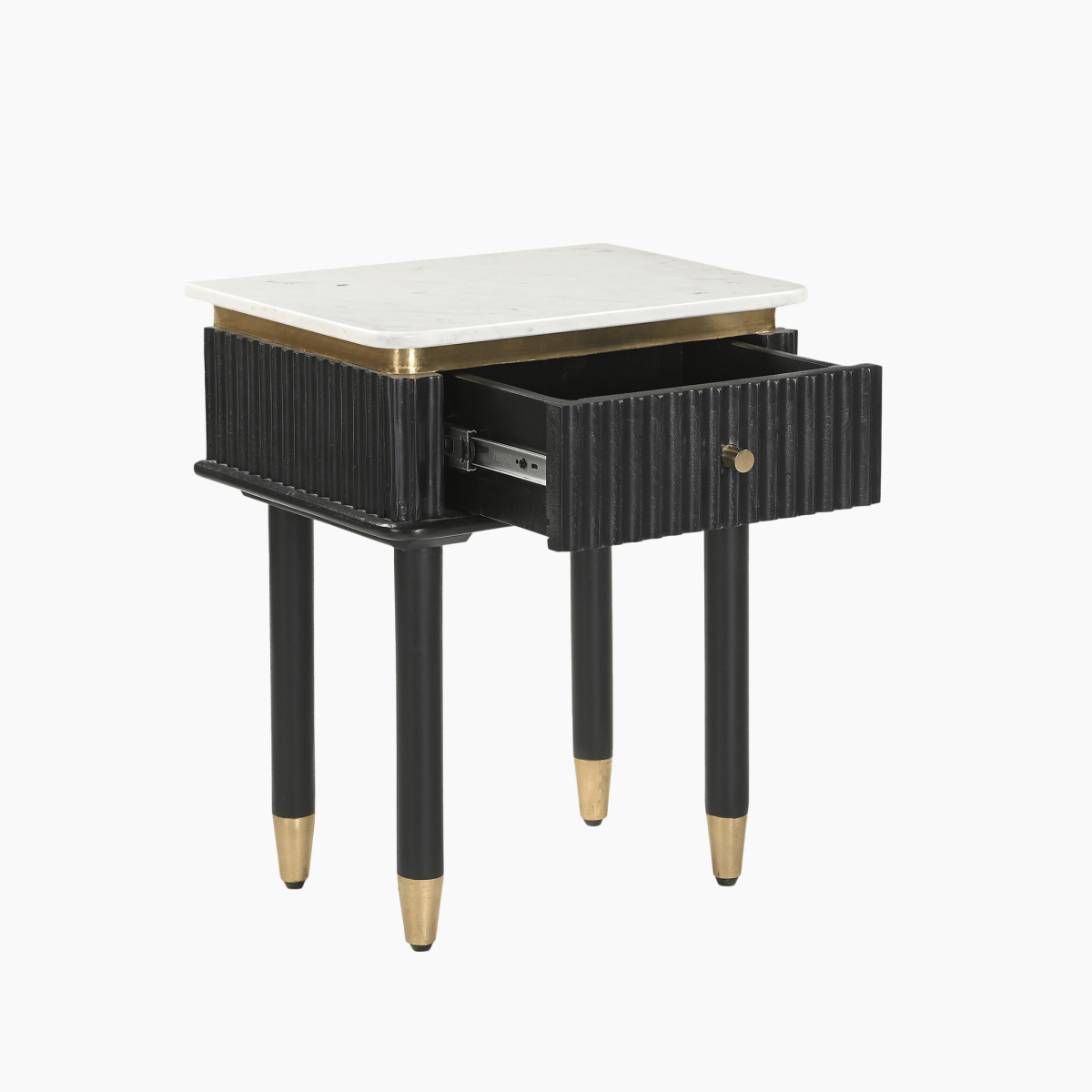 Aida Sleek Marble Top Side Table - OPULENT Co