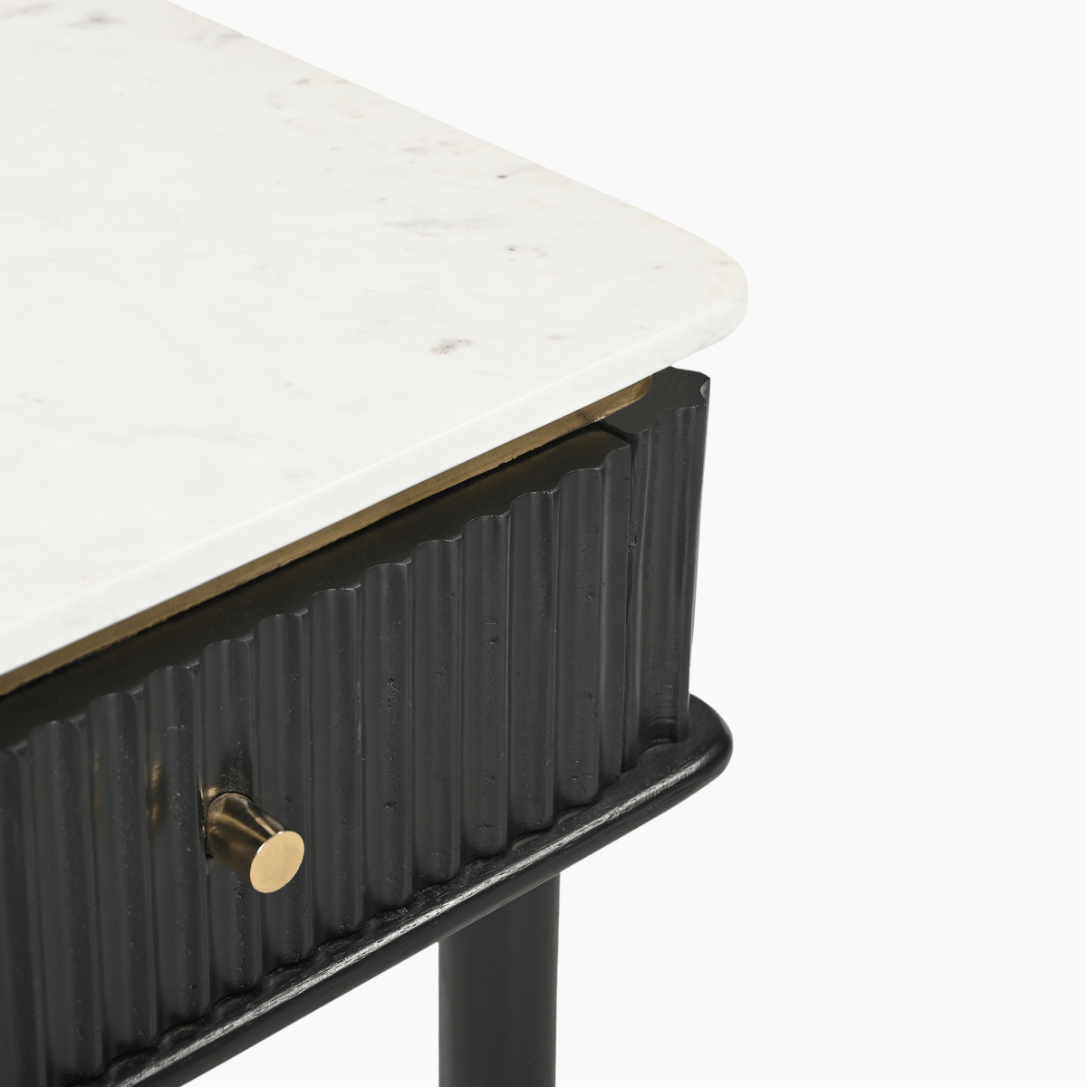 Aida Sleek Marble Top Side Table - OPULENT Co
