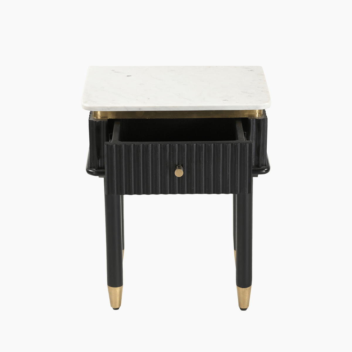 Aida Sleek Marble Top Side Table - OPULENT Co