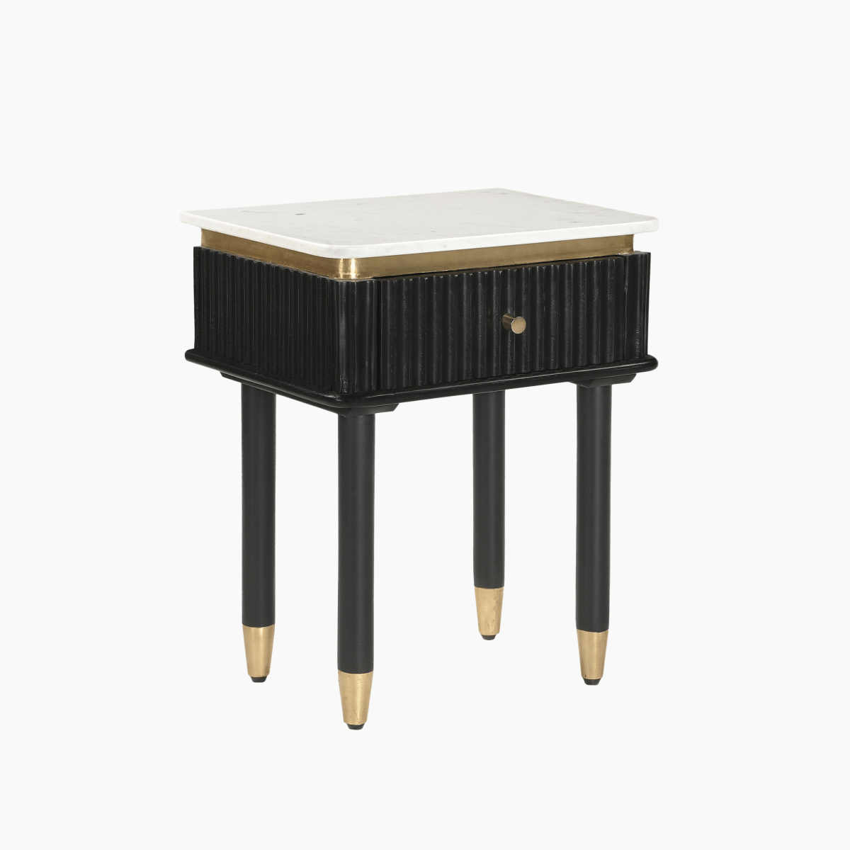 Aida Sleek Marble Top Side Table - OPULENT Co