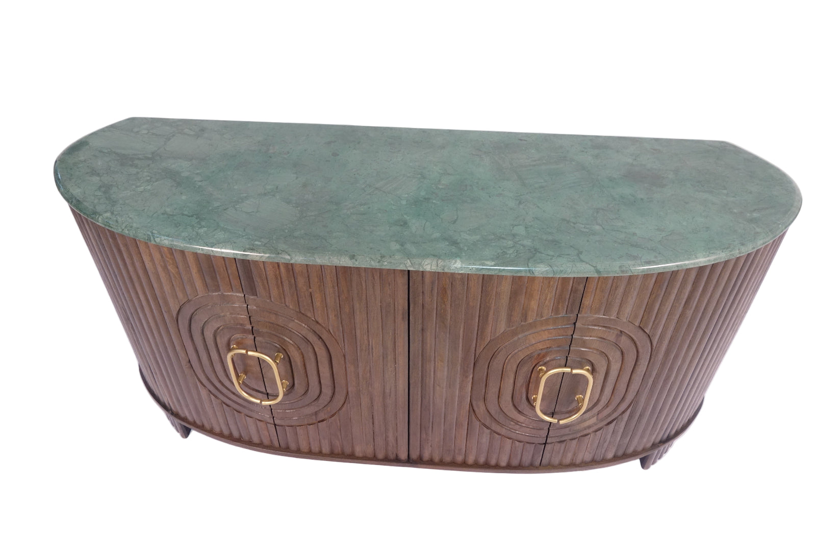 Mango Wood 4 Door Marble Top Sideboard