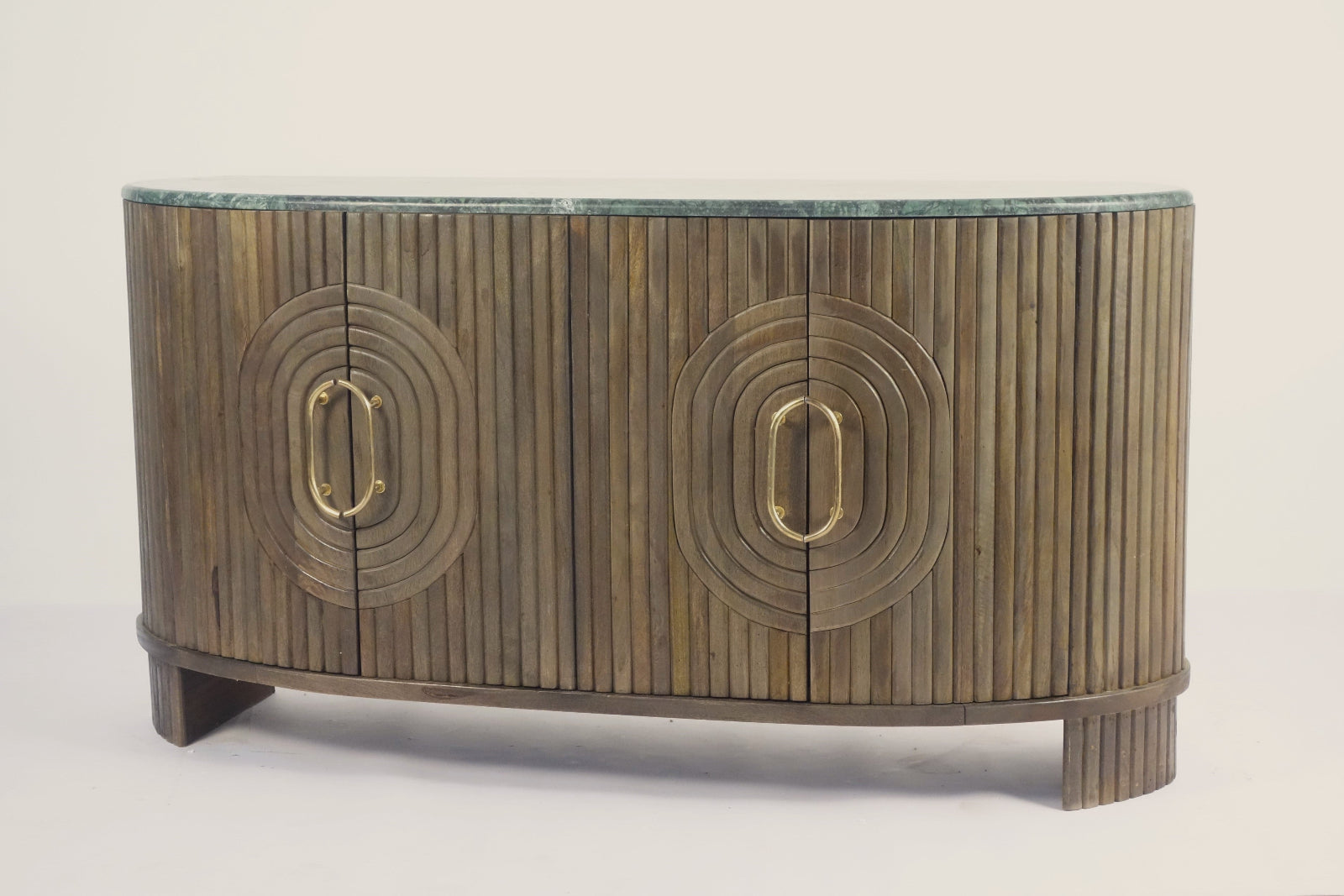 Mango Wood 4 Door Marble Top Sideboard