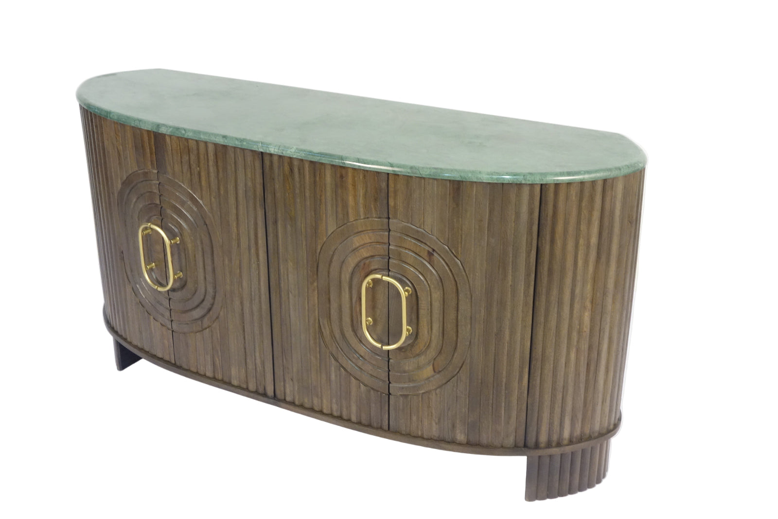 Mango Wood 4 Door Marble Top Sideboard