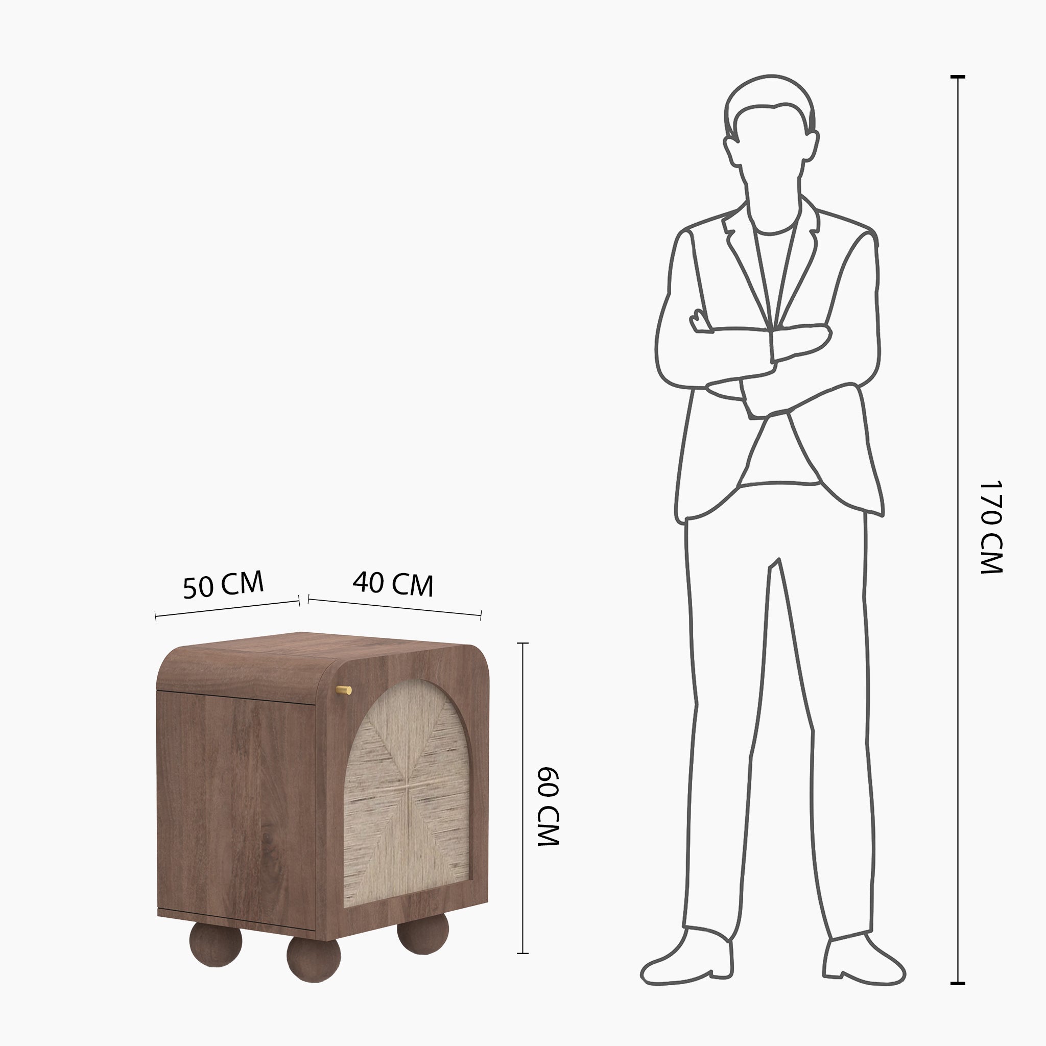 Jungle Side Table - Walnut