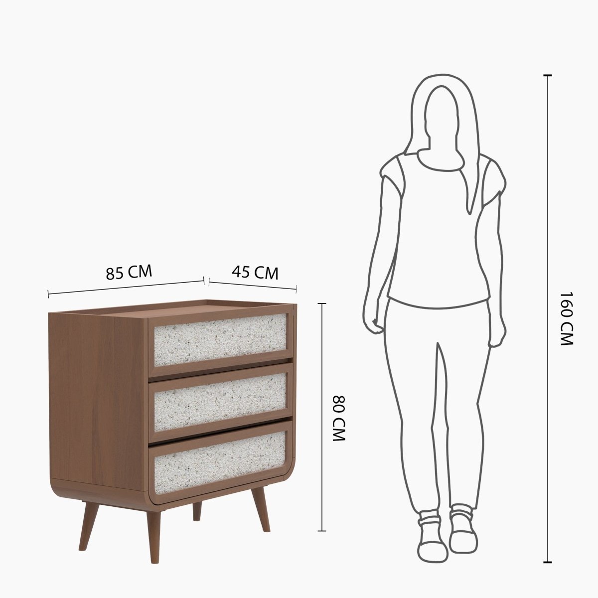 Oxy Three Drawer Chest - OPULENT Co