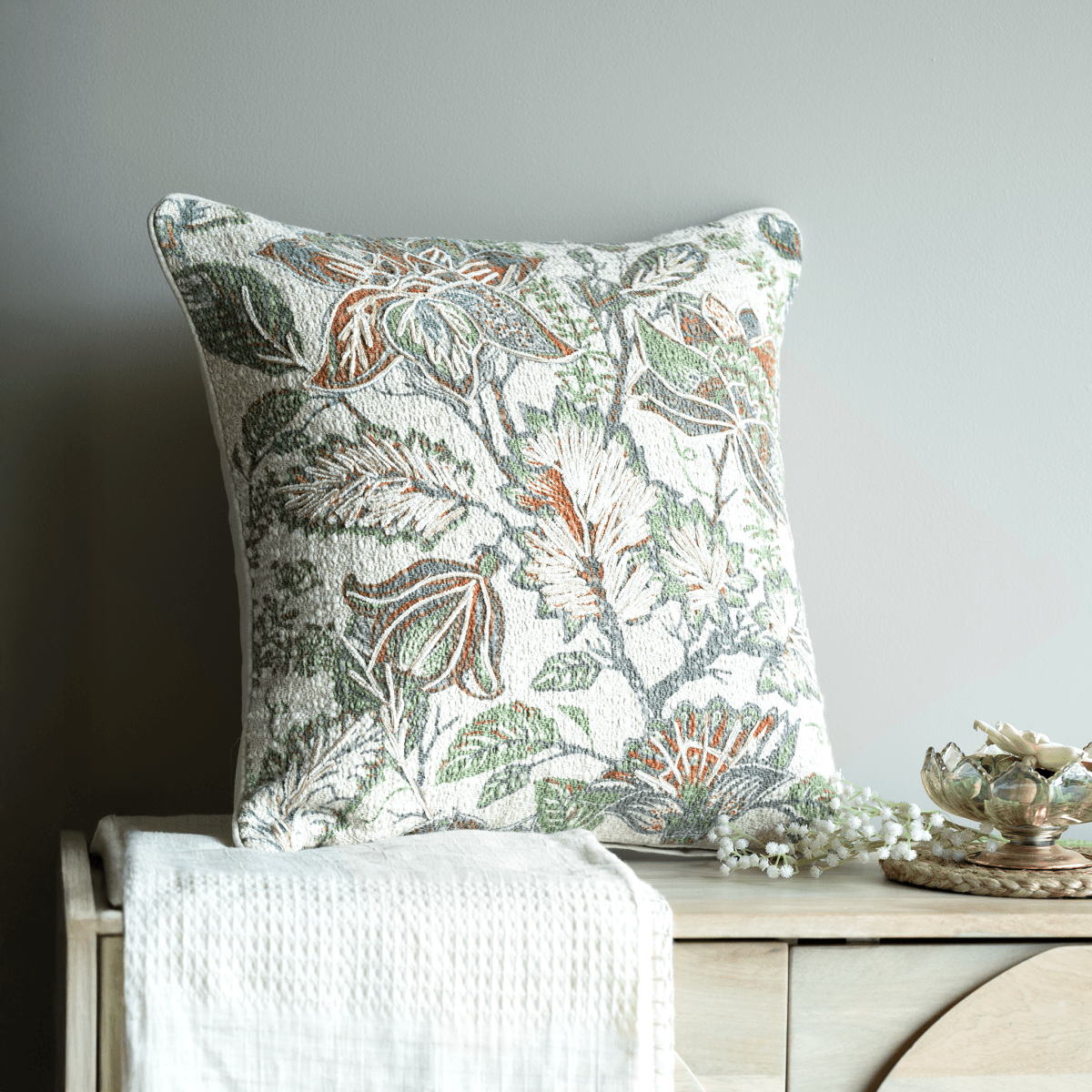 Perry Cotton Linen Blend Cushion - OPULENT Co