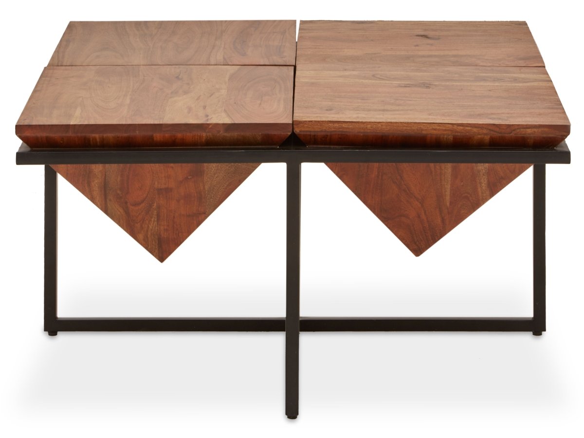 Acacia Pyramid Coffee Table - OPULENT co