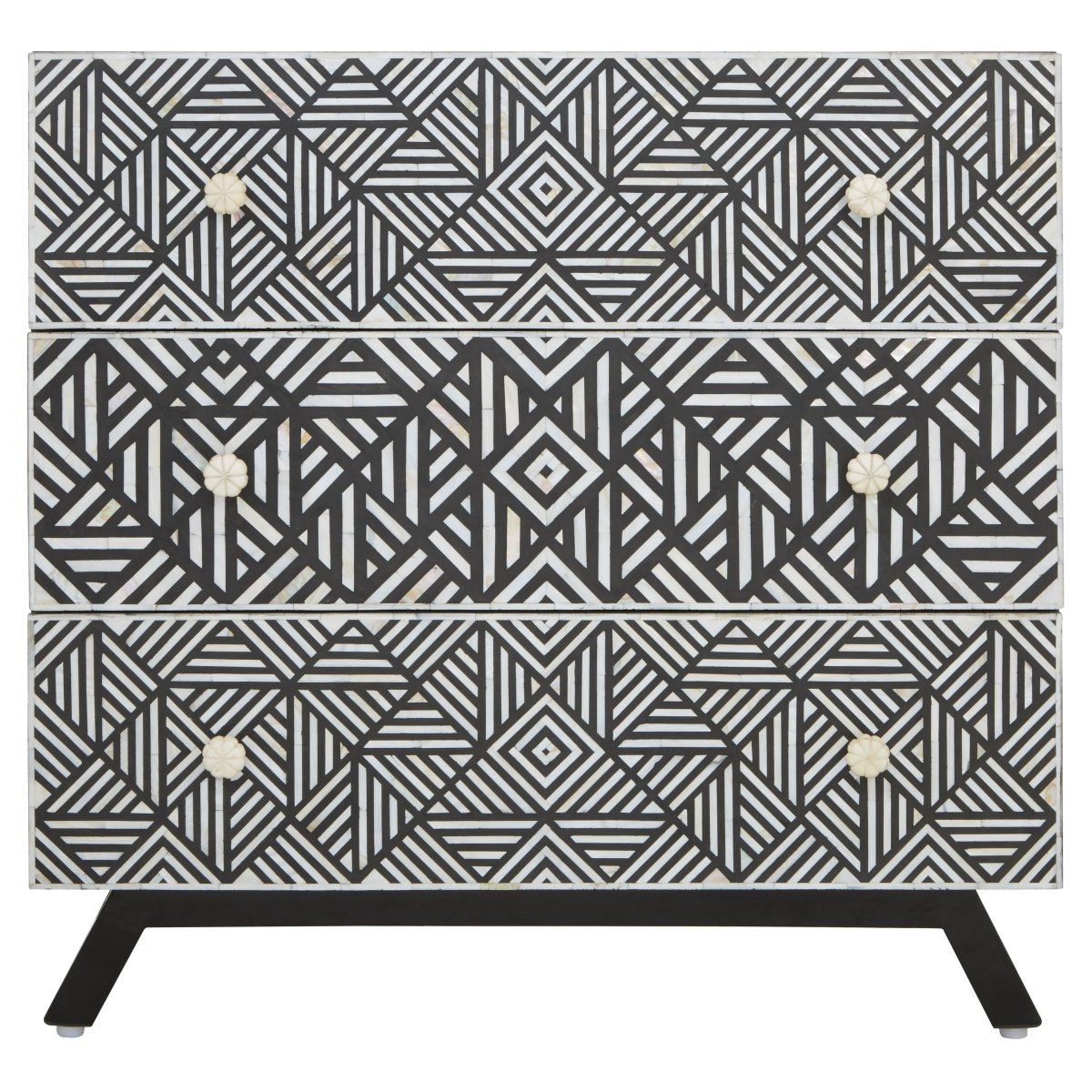 Allora Bone Monochrome Chest Of Drawers - OPULENT Co