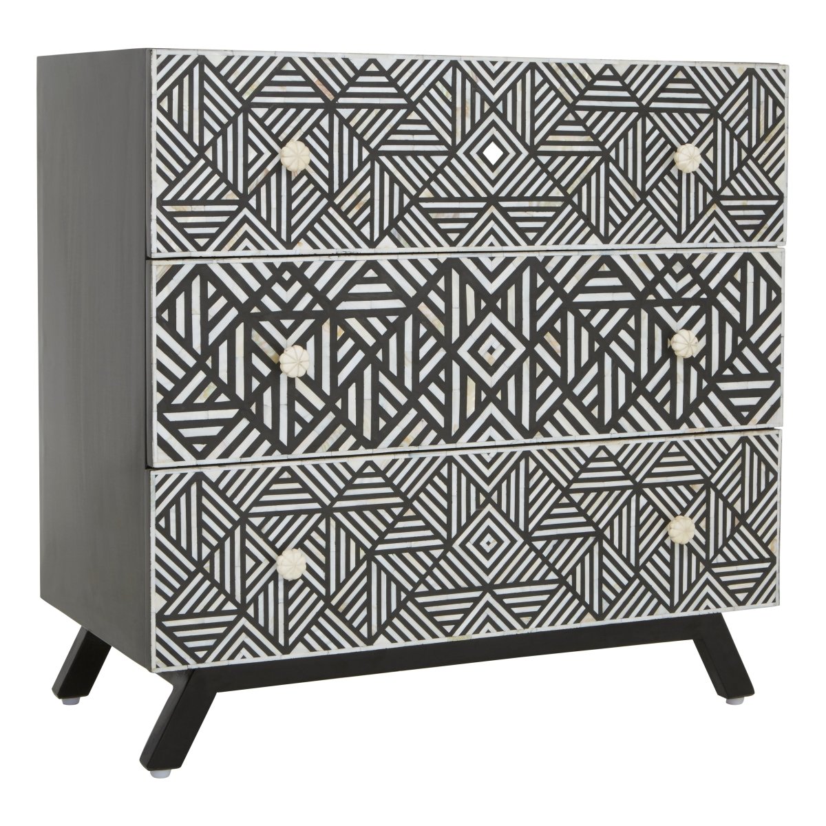 Allora Bone Monochrome Chest Of Drawers - OPULENT Co