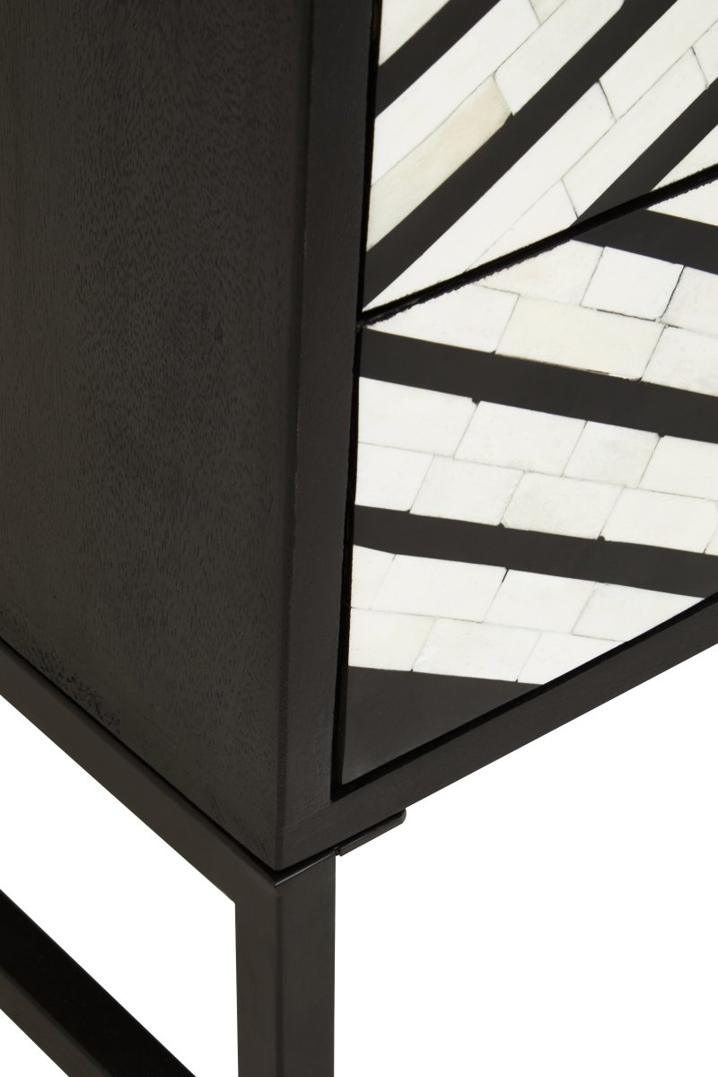 Allora Two Drawer Side Tables With Bone Inlay - OPULENT Co