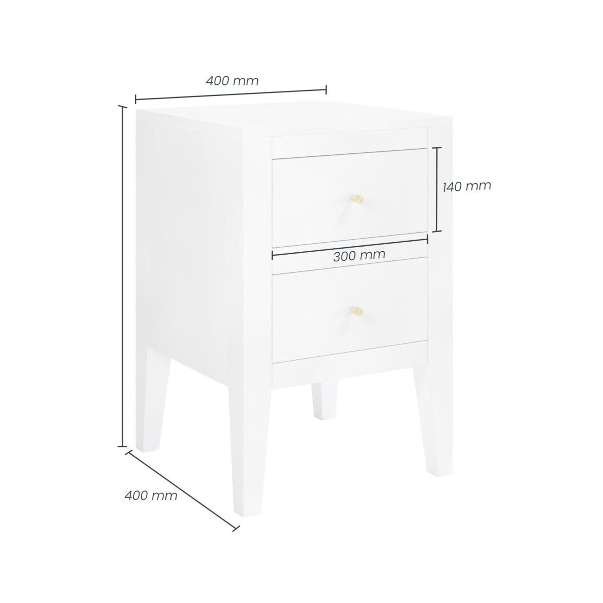 Alton Bedside | White - OPULENT co