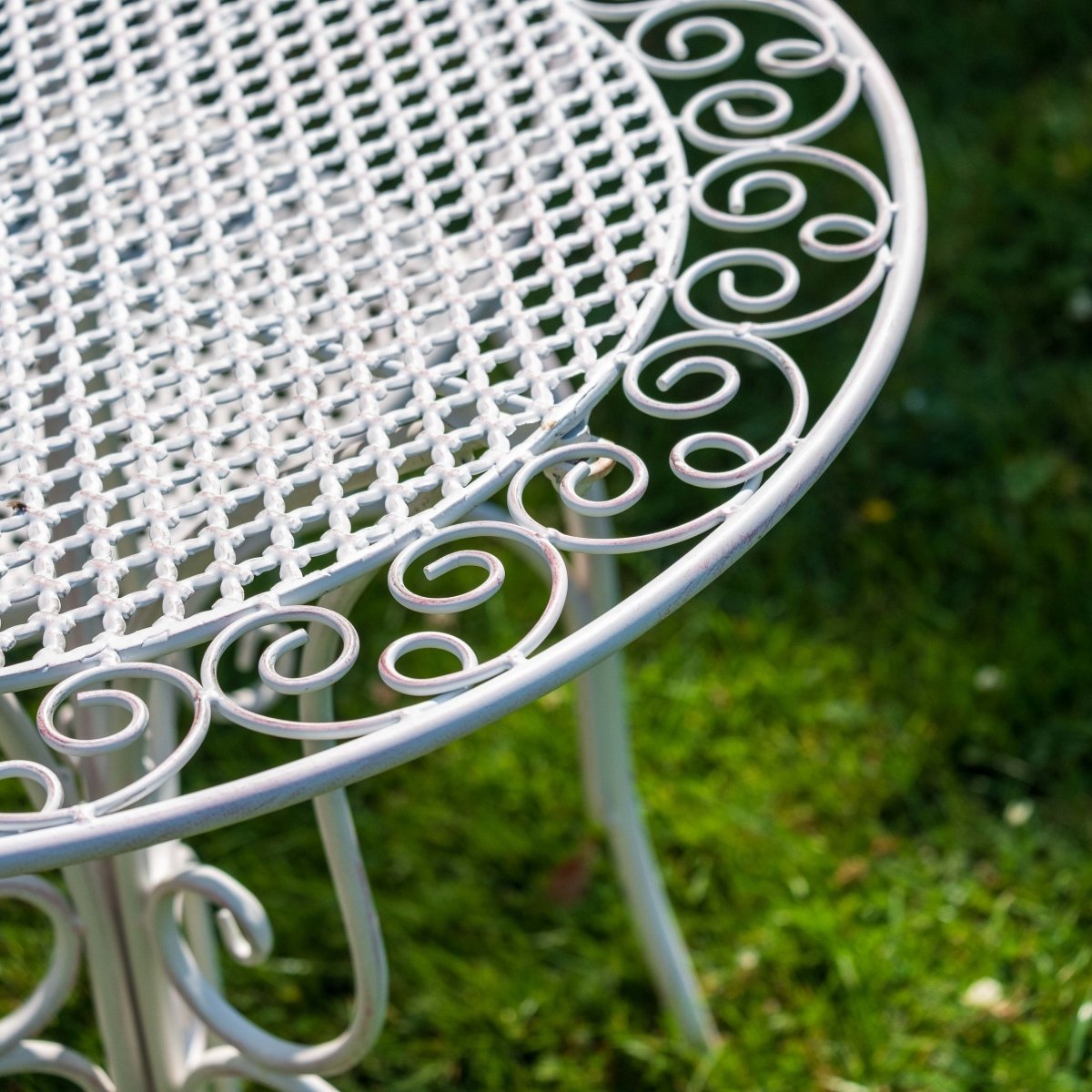 Aquitaine Mesh Bistro | Antique White - OPULENT Co