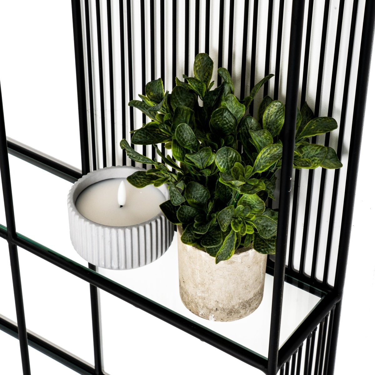 Axis Shelf Unit With Glass Shelves - OPULENT Co