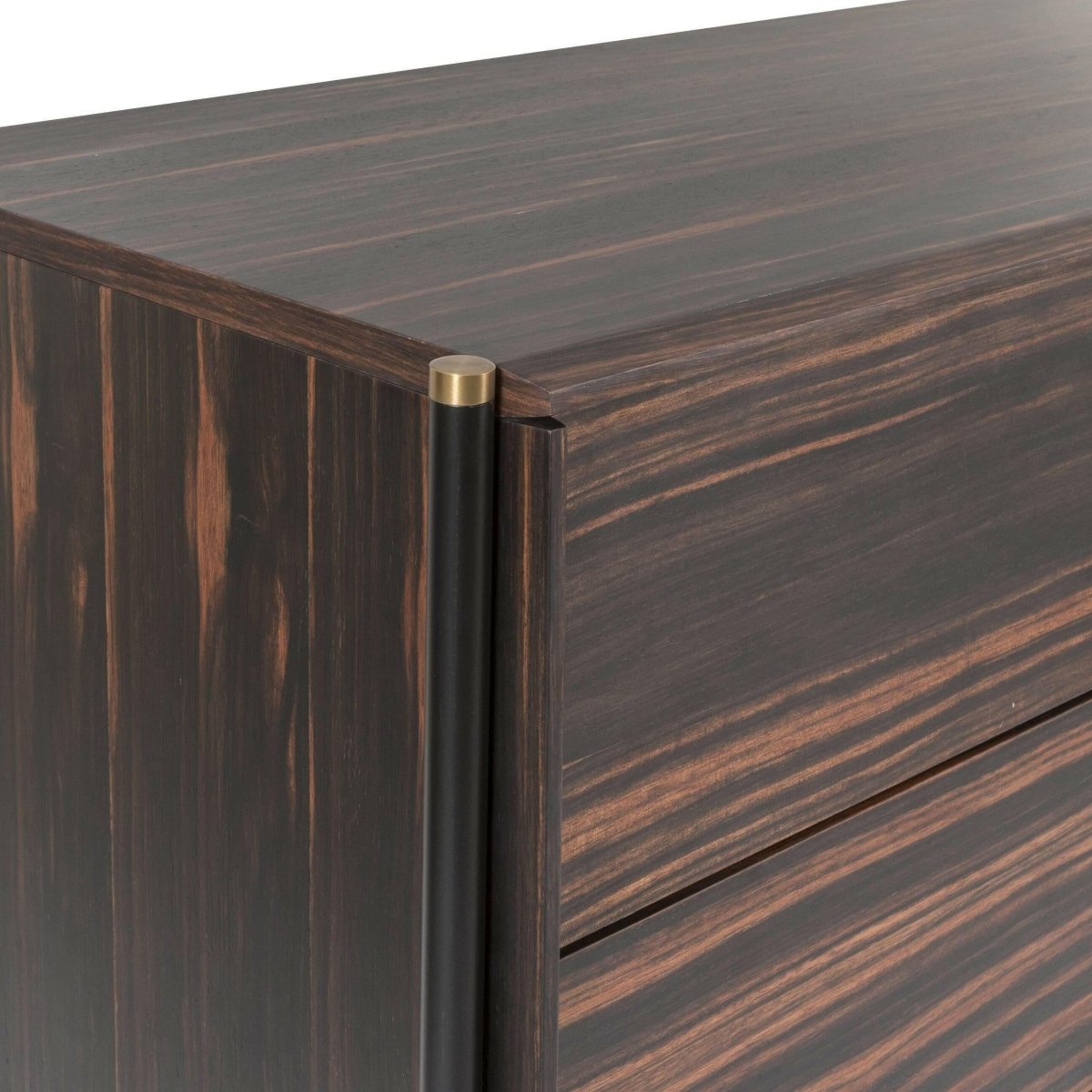 Bali 3 Drawer Chest - Ebony / Greige - OPULENT co