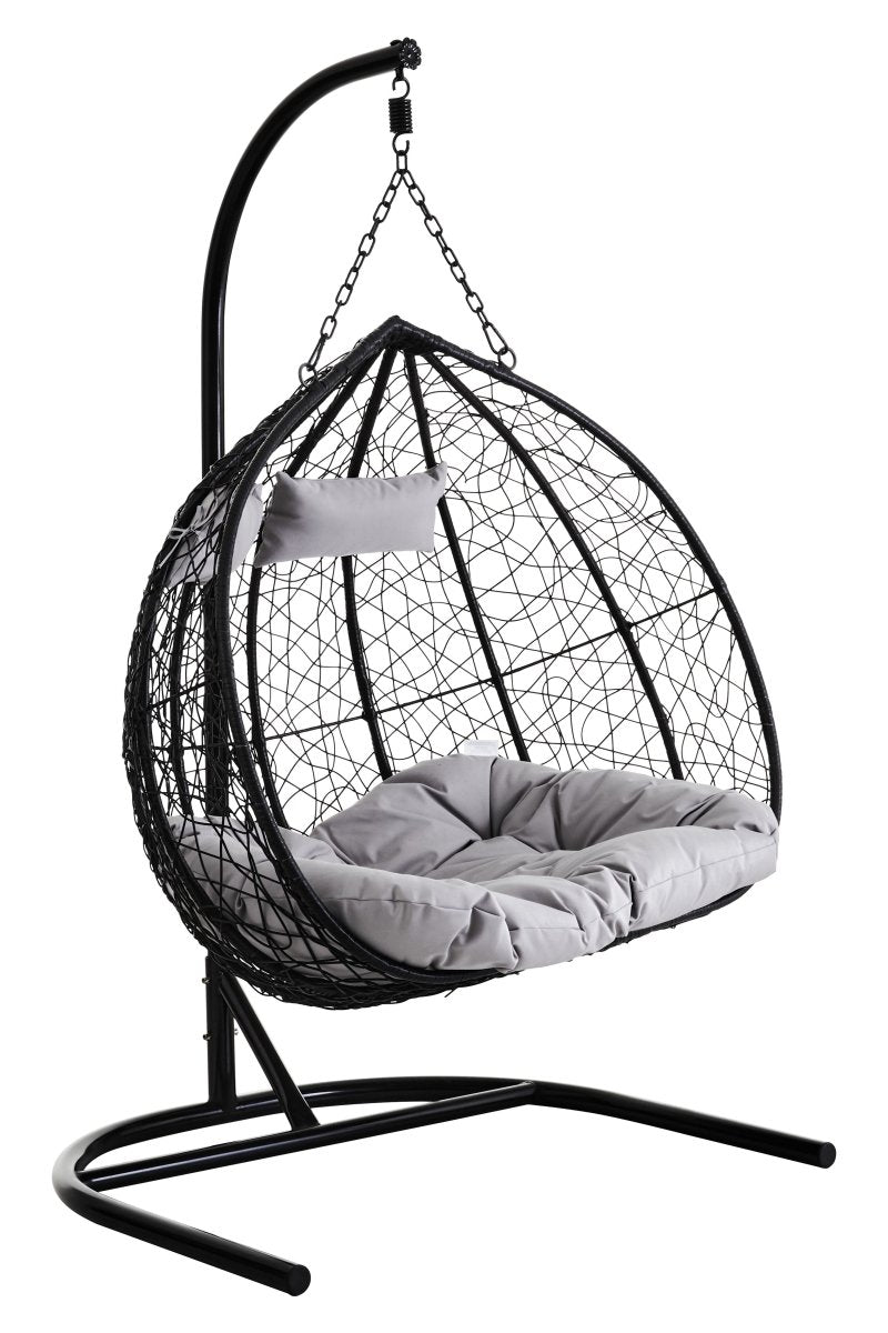 Bali Double Black Hanging Chair - OPULENT co